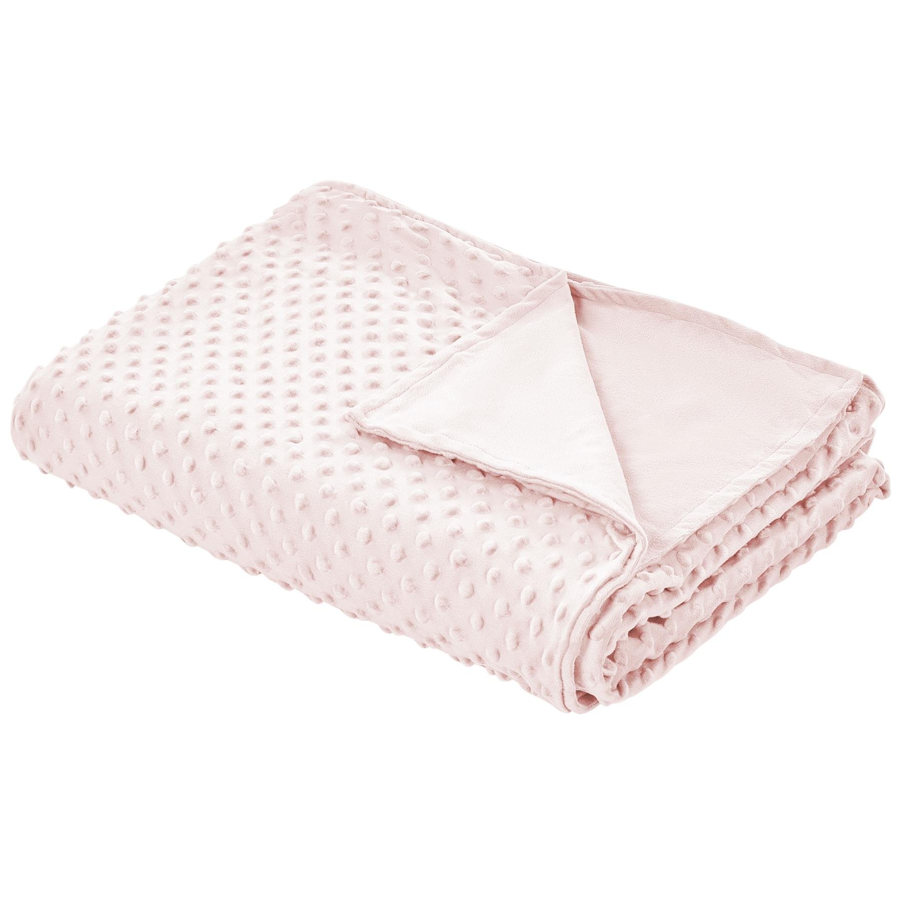 Beliani-CALLISTO-Verzwaringsdeken hoes-Roze-135 x 200 cm-Polyester