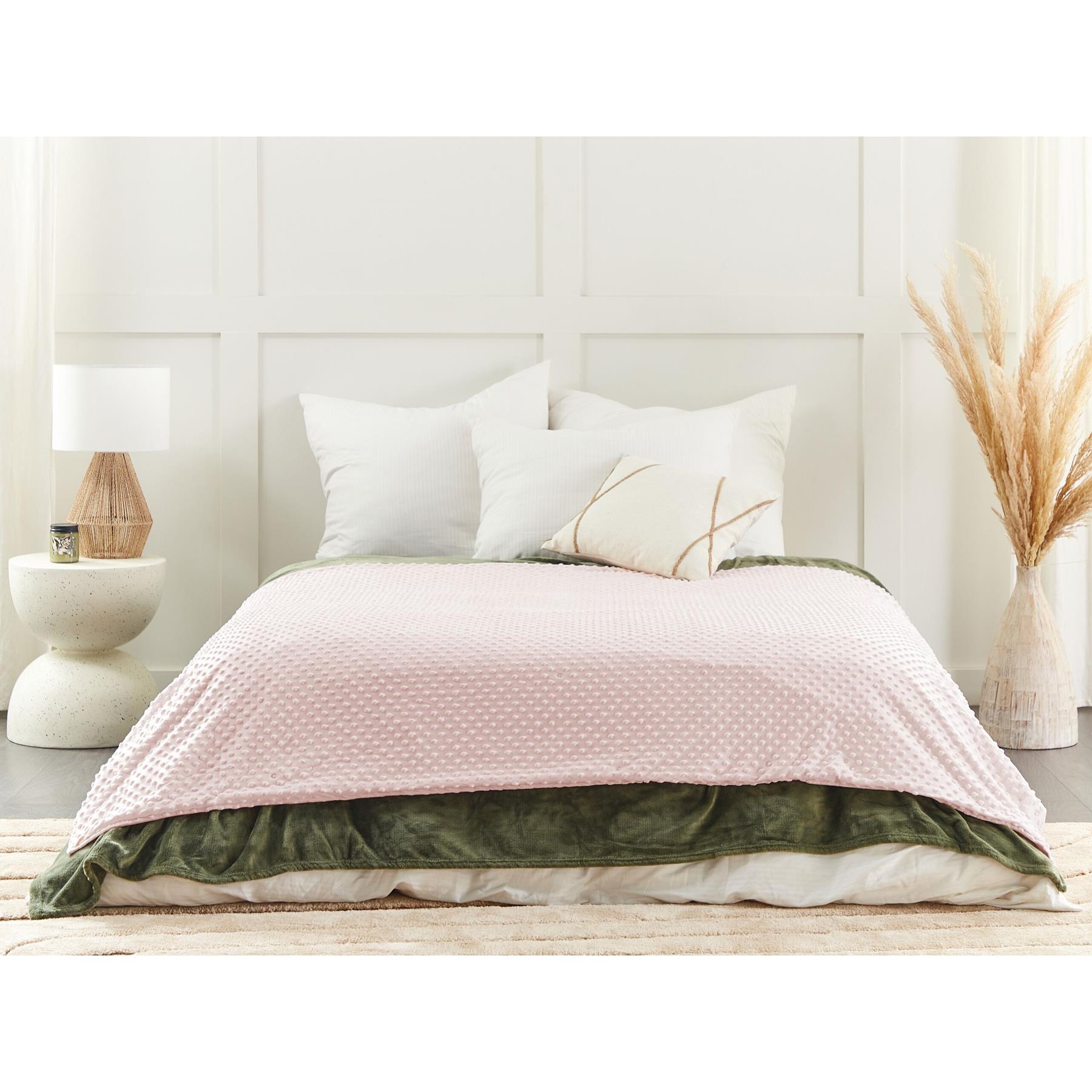 Beliani-CALLISTO-Verzwaringsdeken hoes-Roze-135 x 200 cm-Polyester