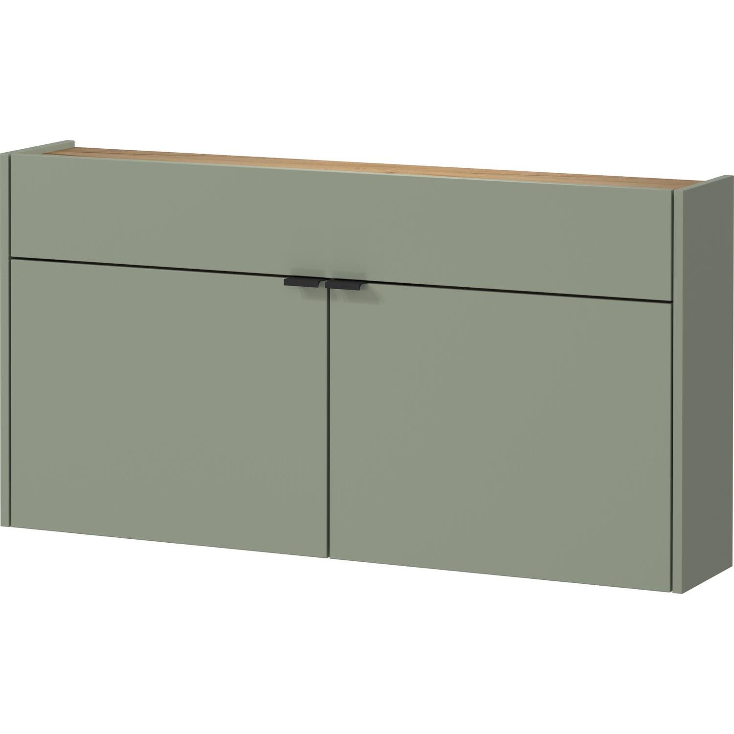 Germania Ameca Taupe Groen | Eiken Schoenenkast Laag