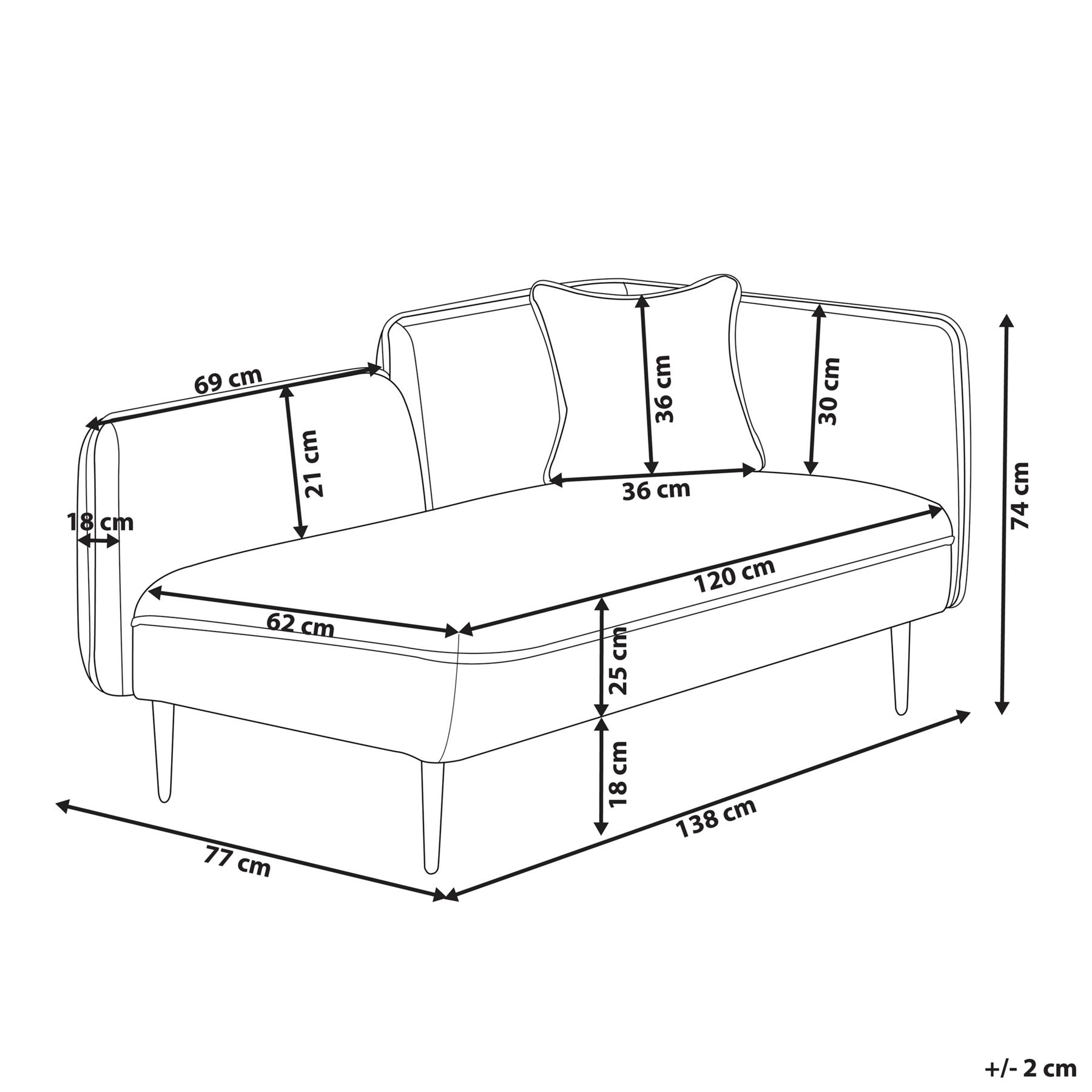 Beliani - CHEVANNES - Chaise longue - Mosterdgeel - Bouclé