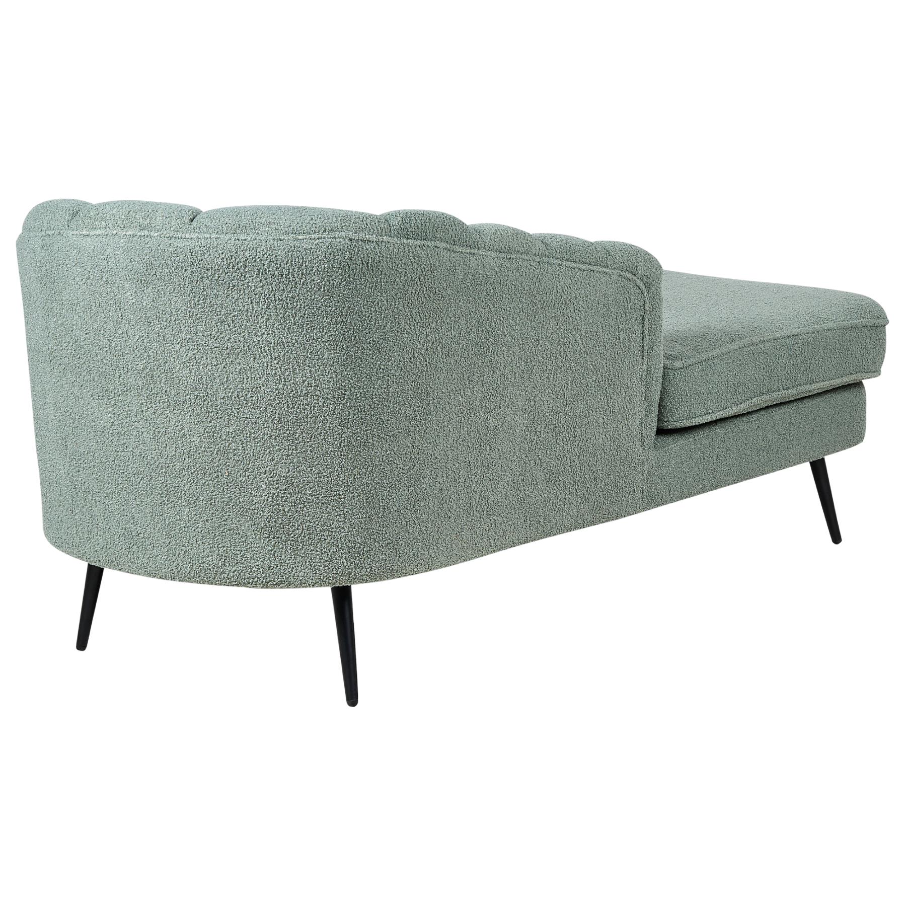 Beliani - ALLIER - Chaise longue - Groen - Rechterzijde - BouclÃ©