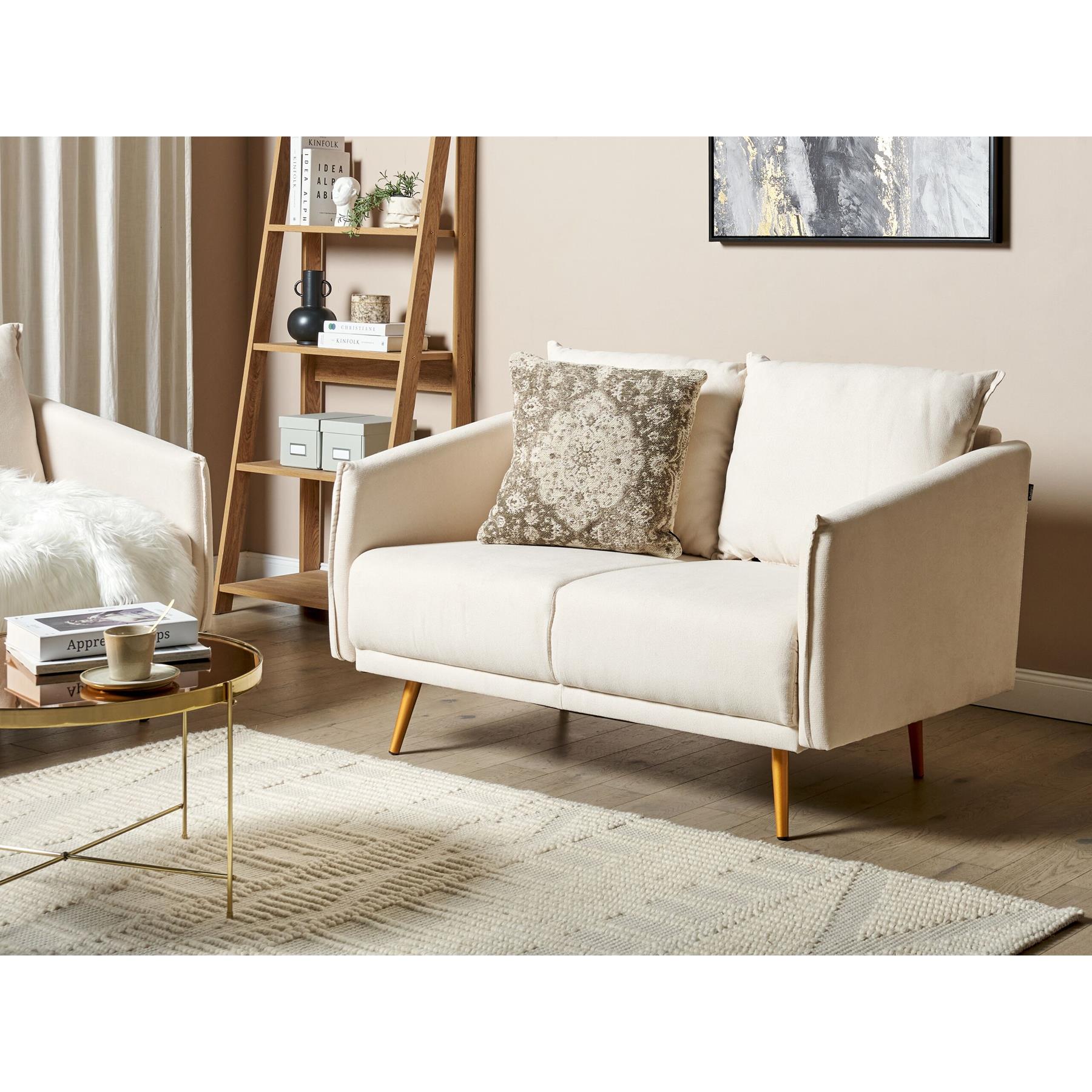 Beliani - MAURA - Tweezitsbank - Lichtbeige - Polyester