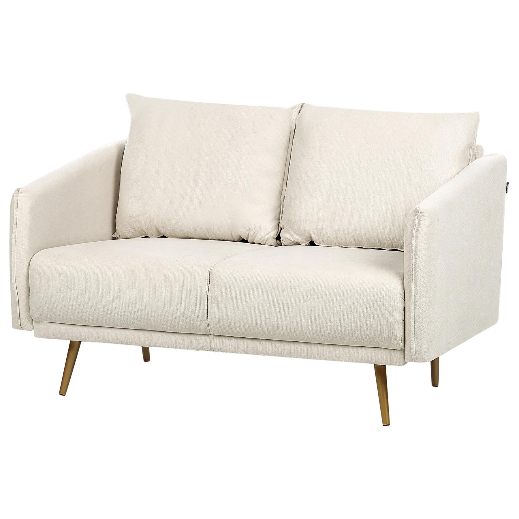Beliani - MAURA - Tweezitsbank - Lichtbeige - Polyester