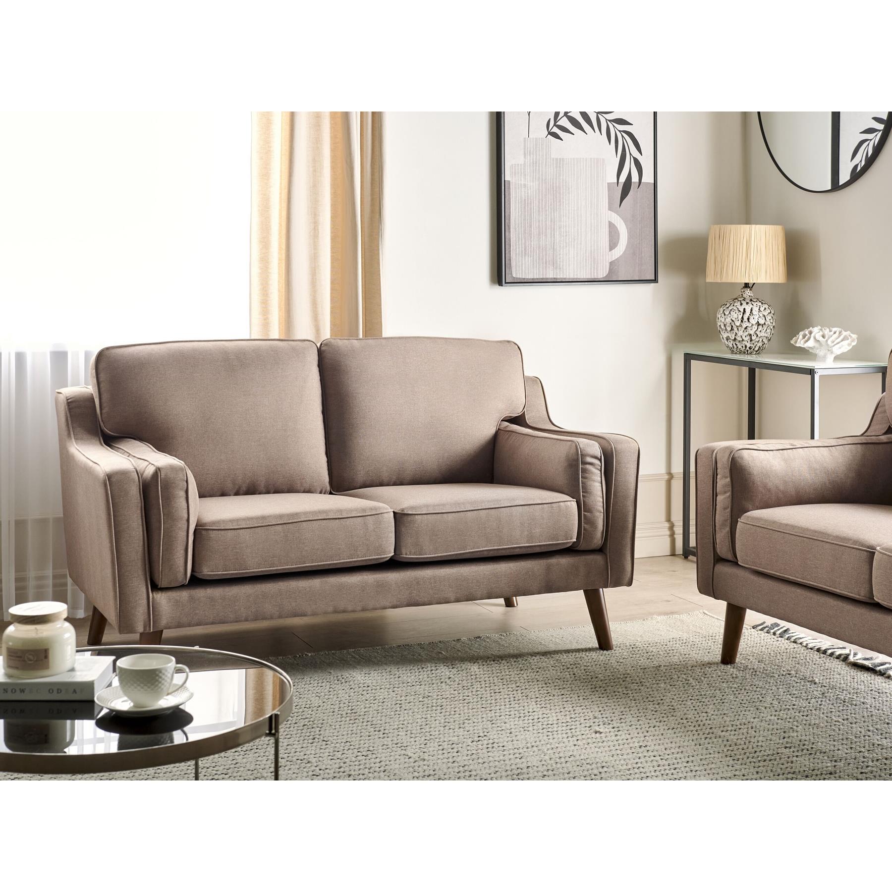 Beliani - LOKKA - Tweezitsbank - Lichtbruin - Polyester