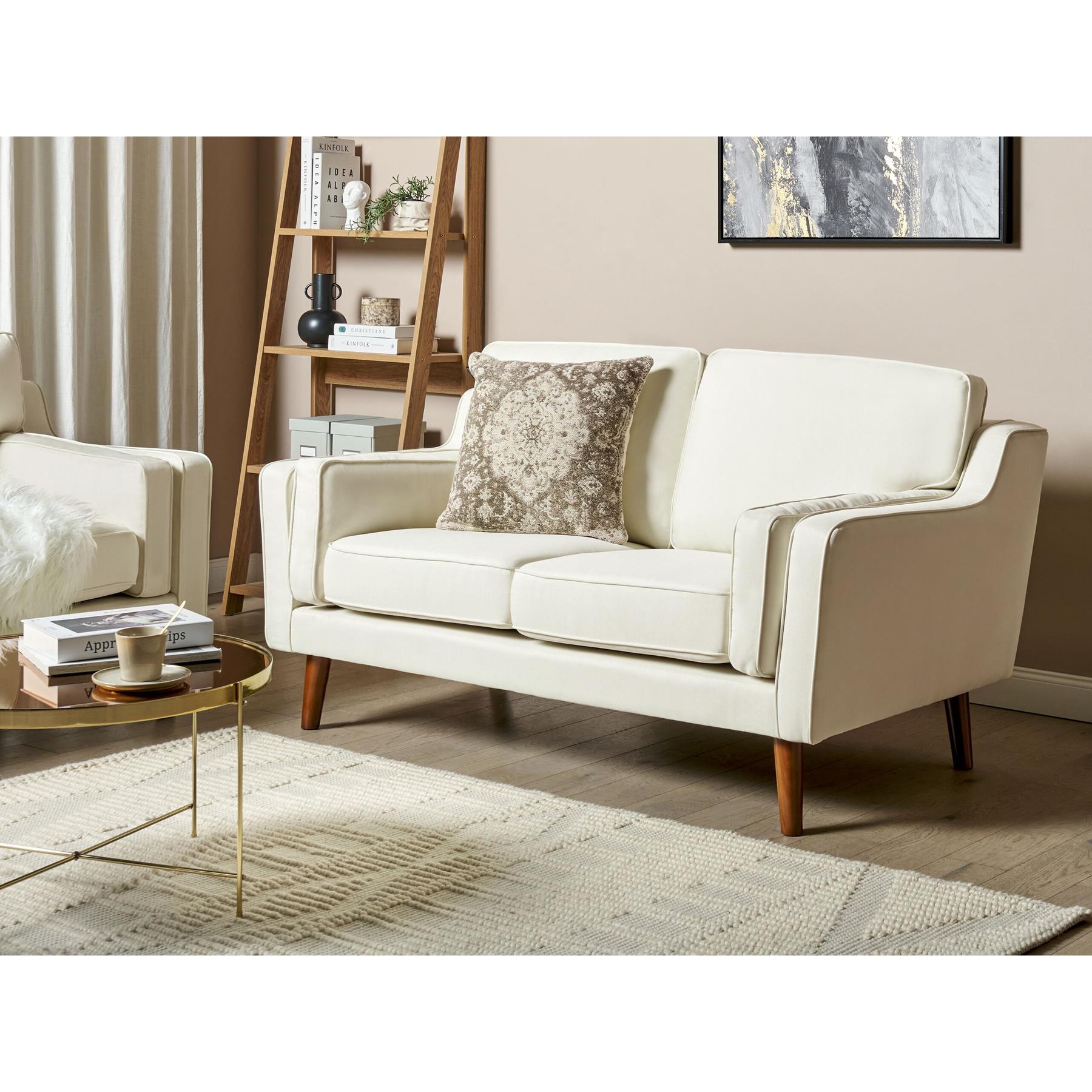 Beliani - LOKKA - Tweezitsbank - Gebroken wit - Polyester