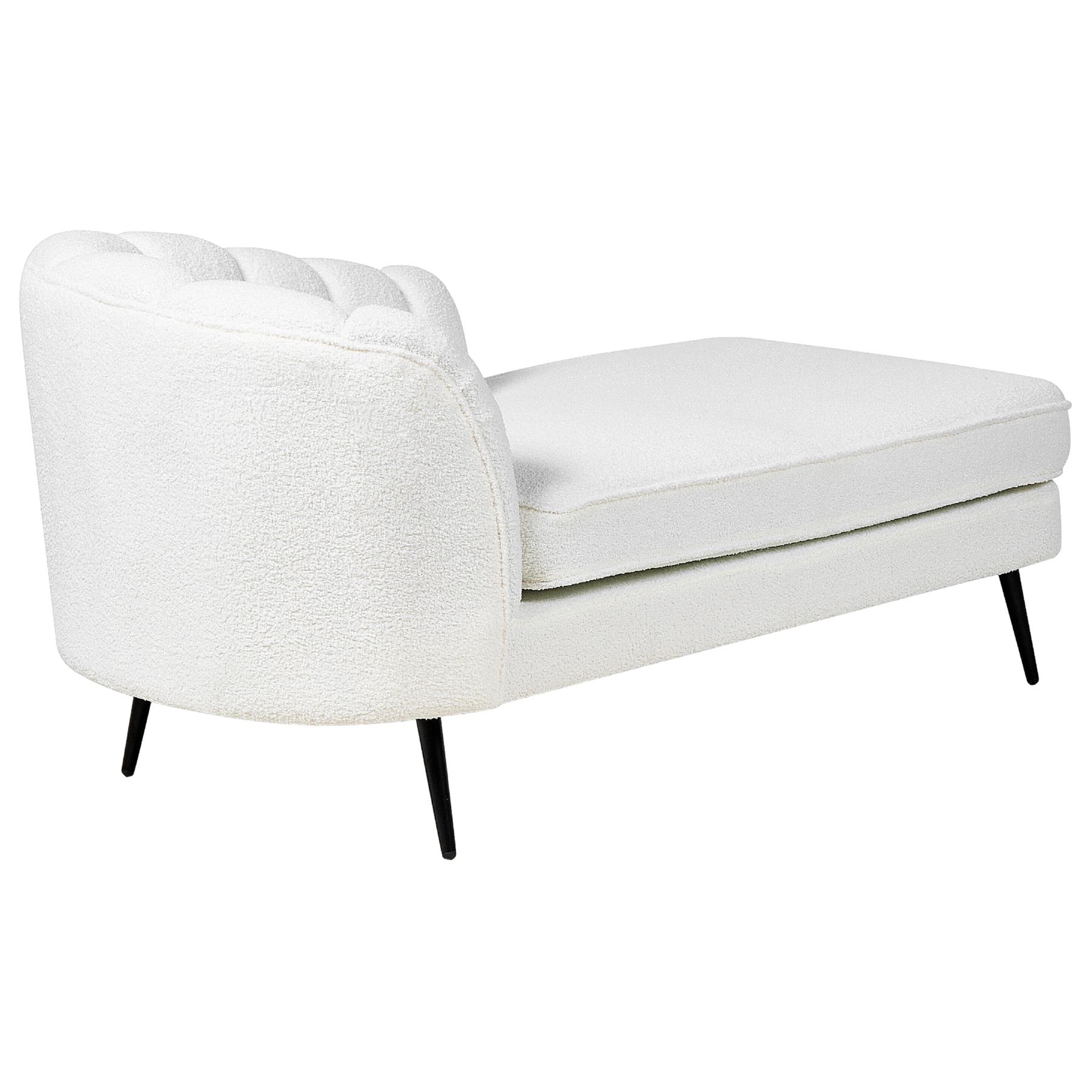 Beliani-ALLIER-Chaise longue-Gebroken wit-Linkerzijde-BouclÃ©