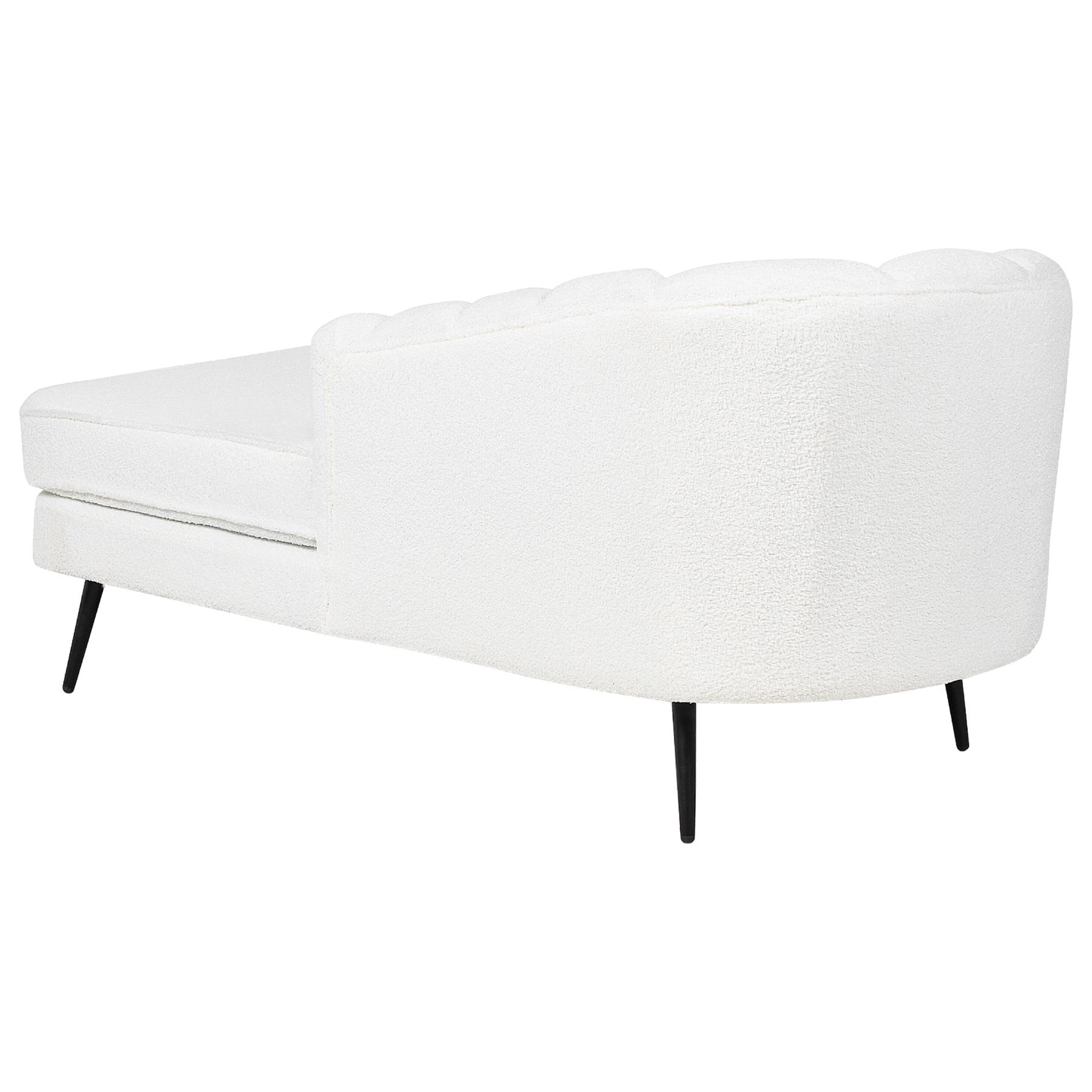 Beliani-ALLIER-Chaise longue-Gebroken wit-Linkerzijde-BouclÃ©