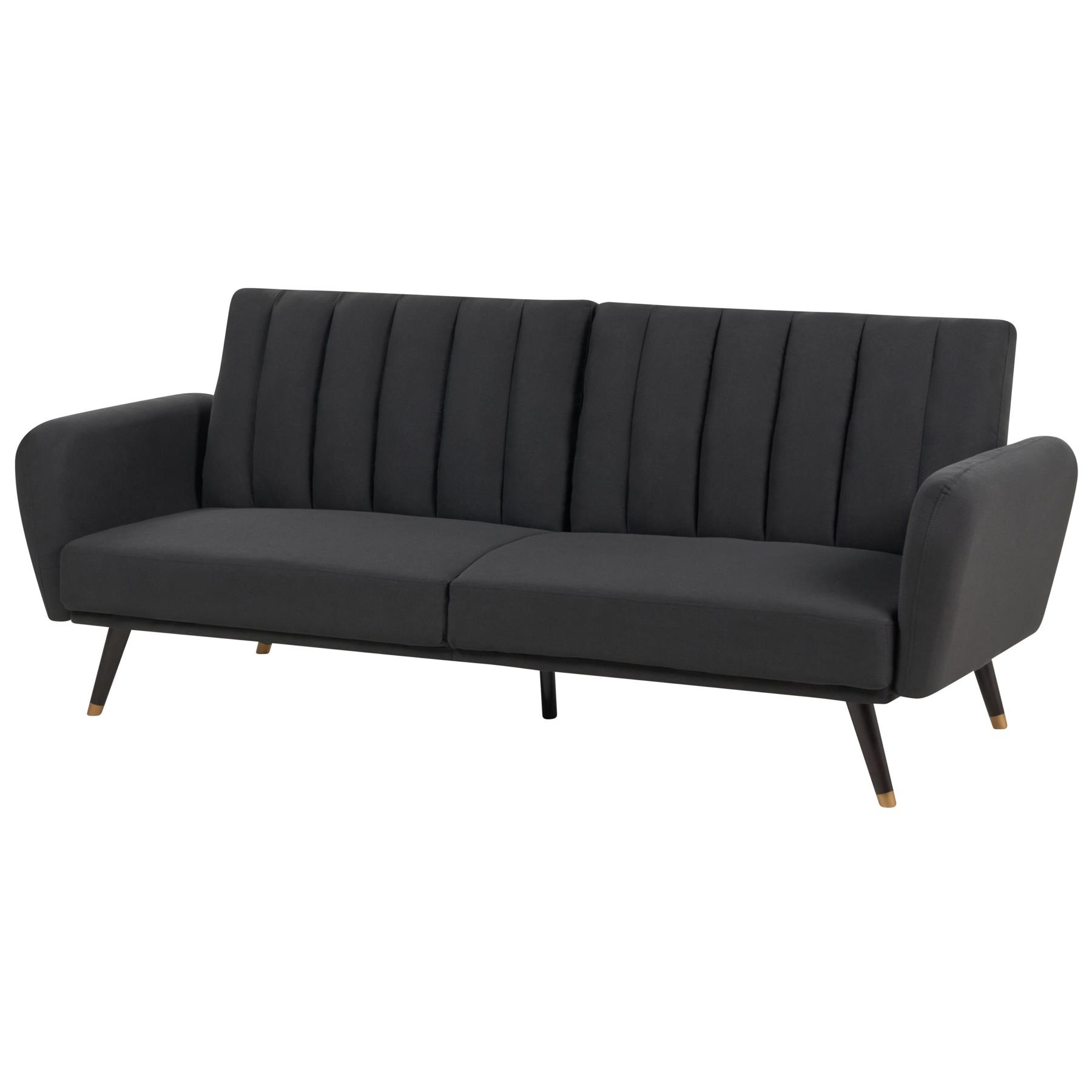 Beliani - VIMMERBY - Slaapbank - Zwart - Polyester