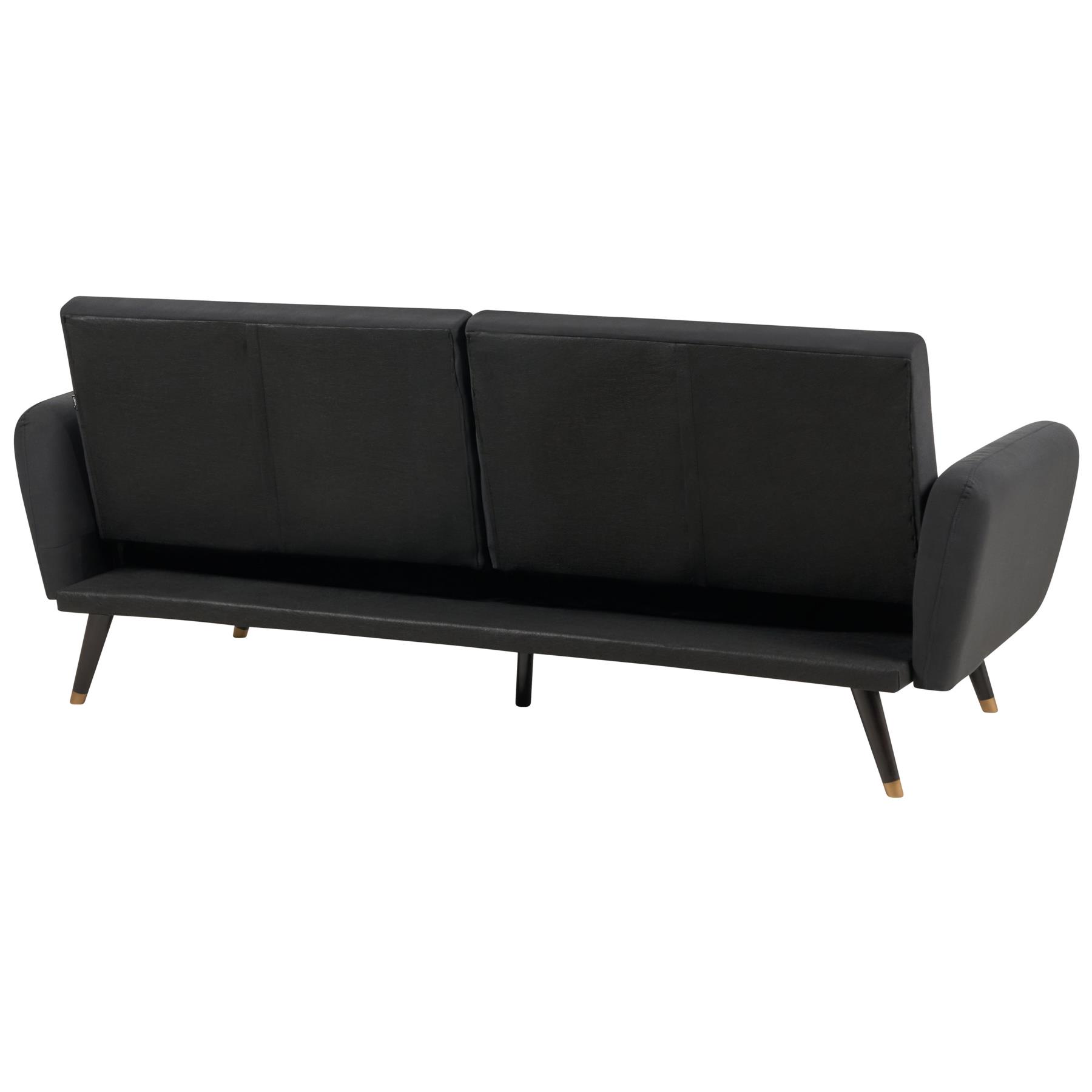 Beliani - VIMMERBY - Slaapbank - Zwart - Polyester