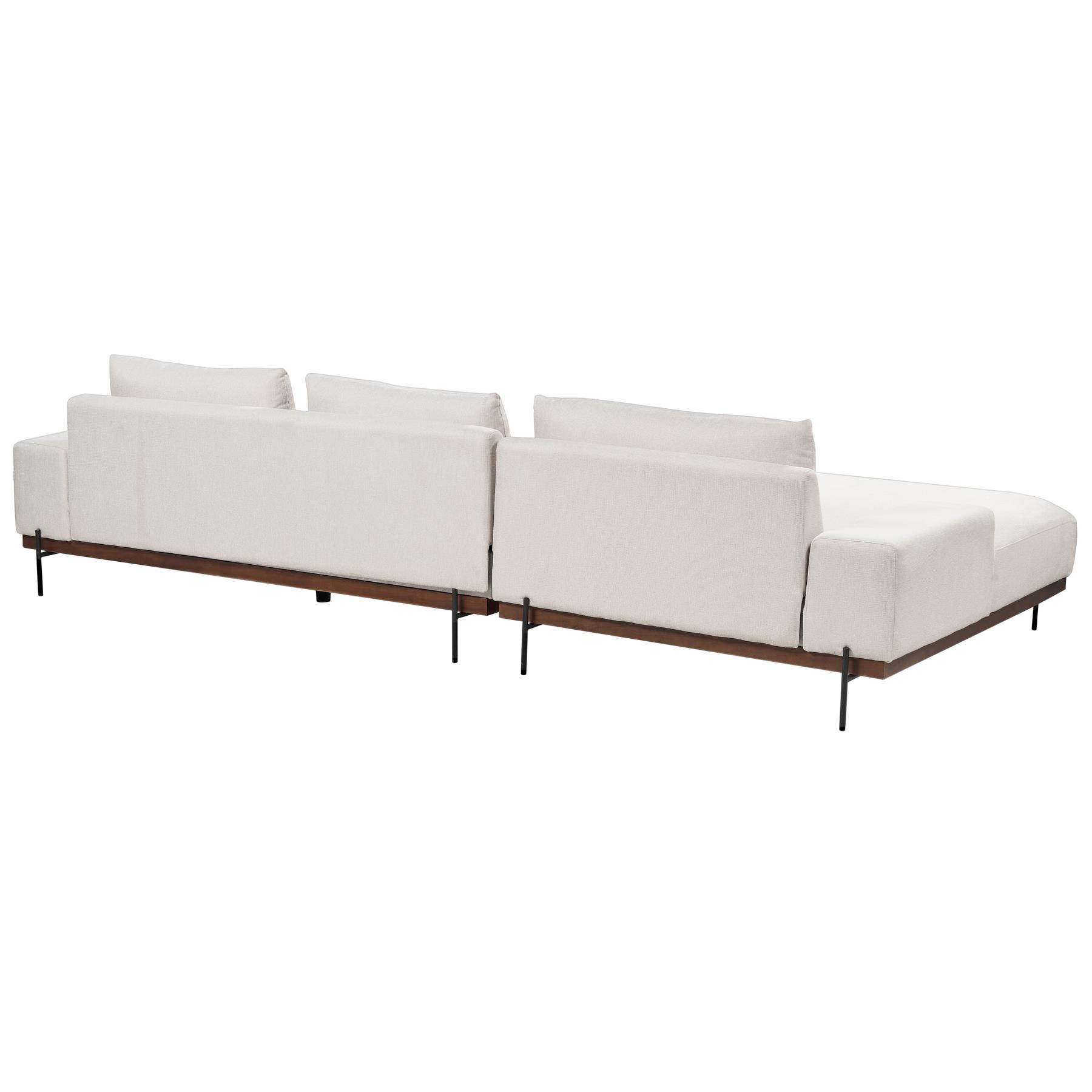 Beliani - MARIFERD - Hoekbank - Beige - Rechtszijdig - Polyester