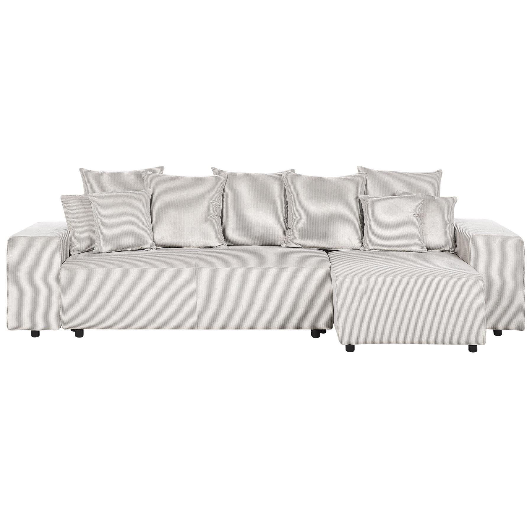 Beliani - LUSPA - Hoekbank - Lichtbeige - Linkszijdig - Corduroy
