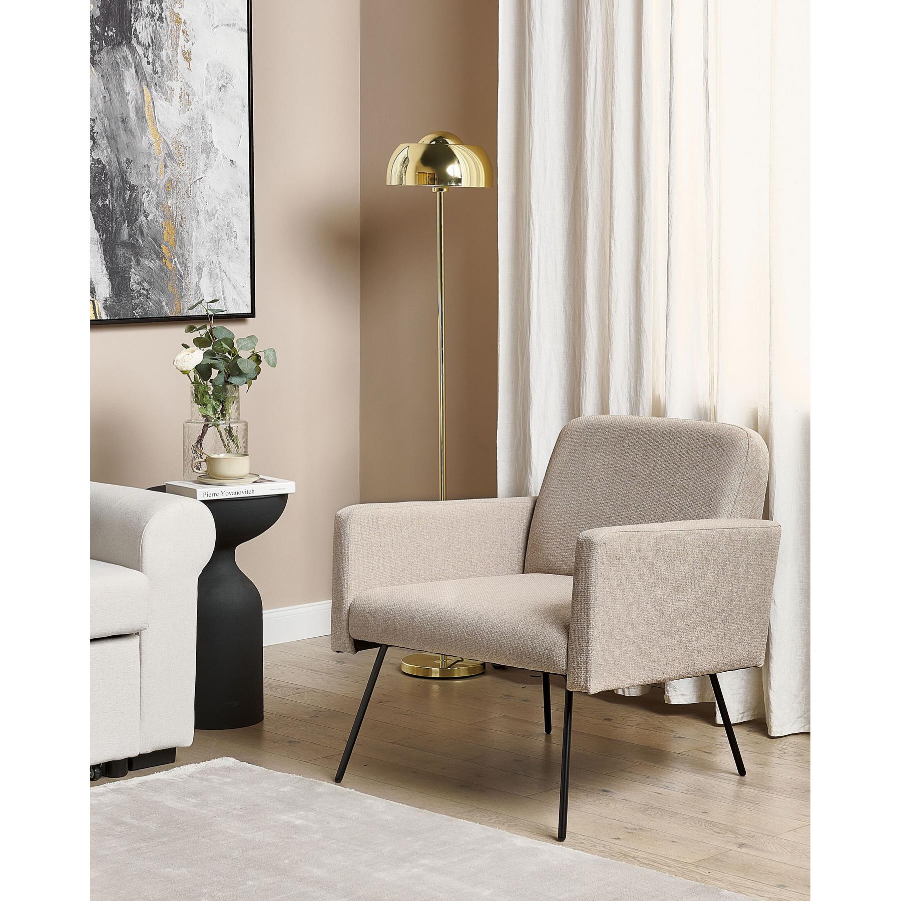 Beliani - NARKEN - Fauteuil - Beige - Polyester