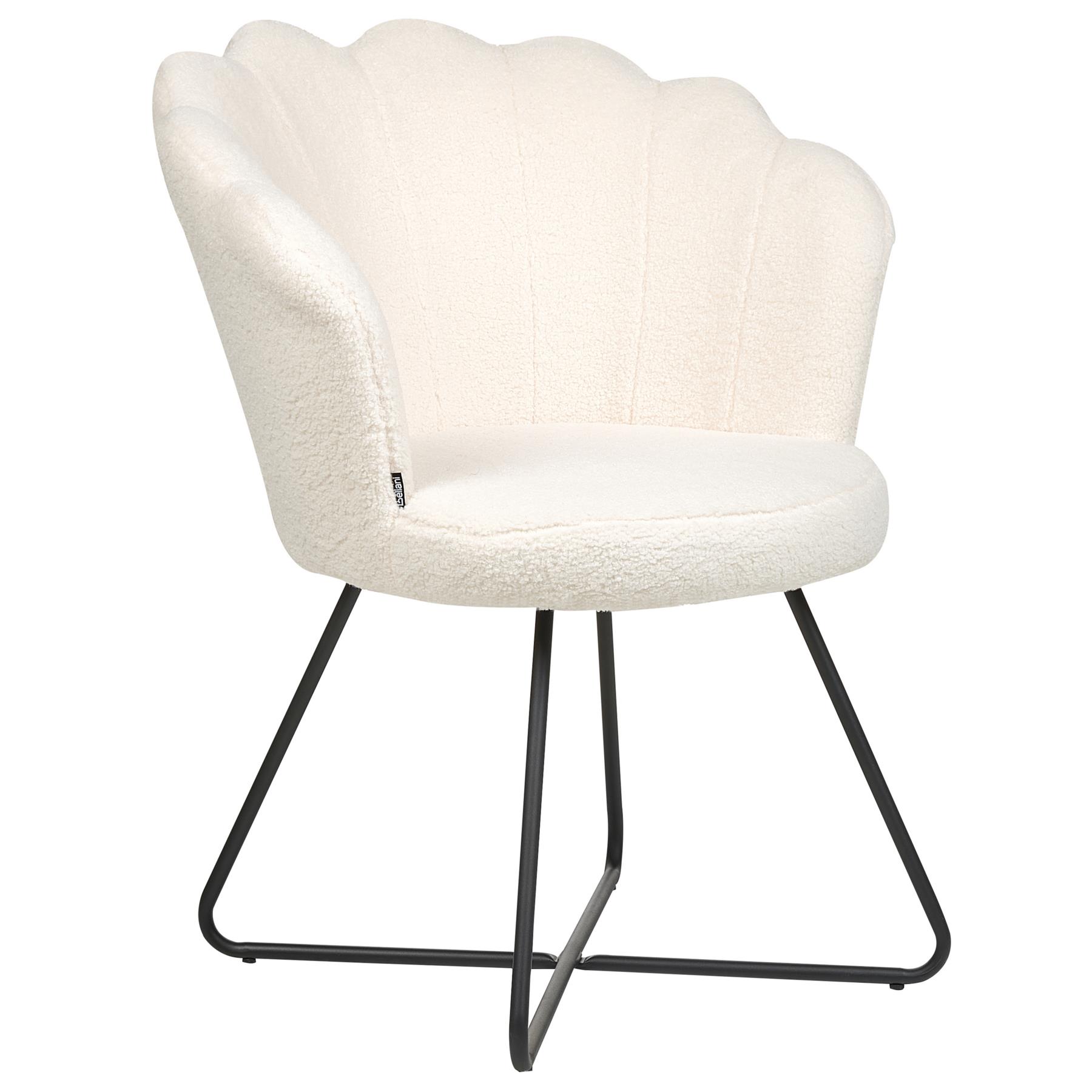 Beliani - LOVELOCK - Fauteuil - Wit - Bouclé