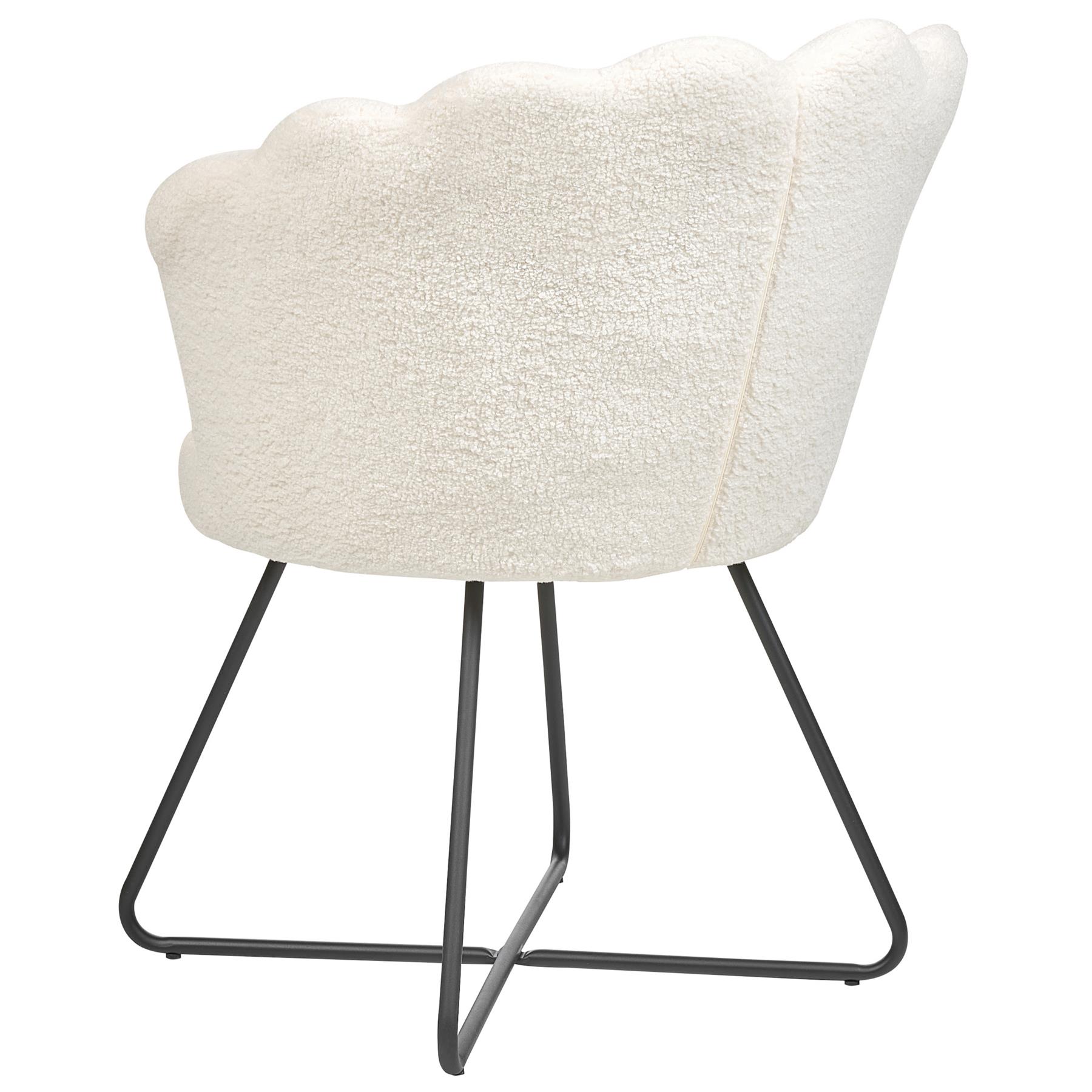Beliani - LOVELOCK - Fauteuil - Wit - Bouclé