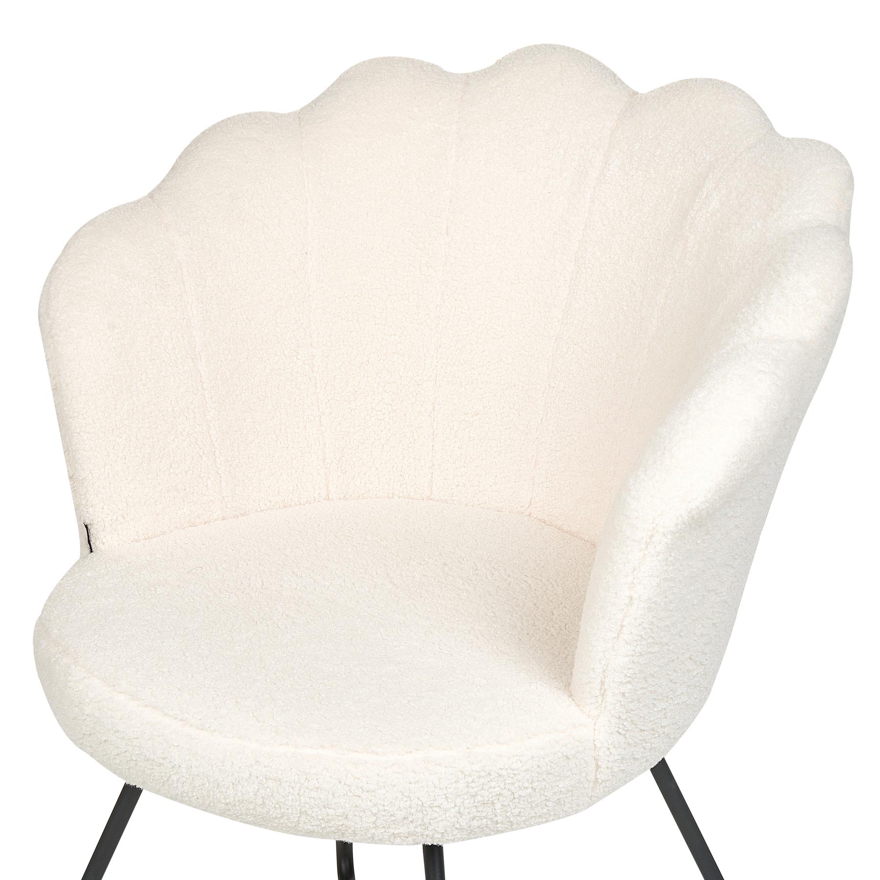 Beliani - LOVELOCK - Fauteuil - Wit - Bouclé