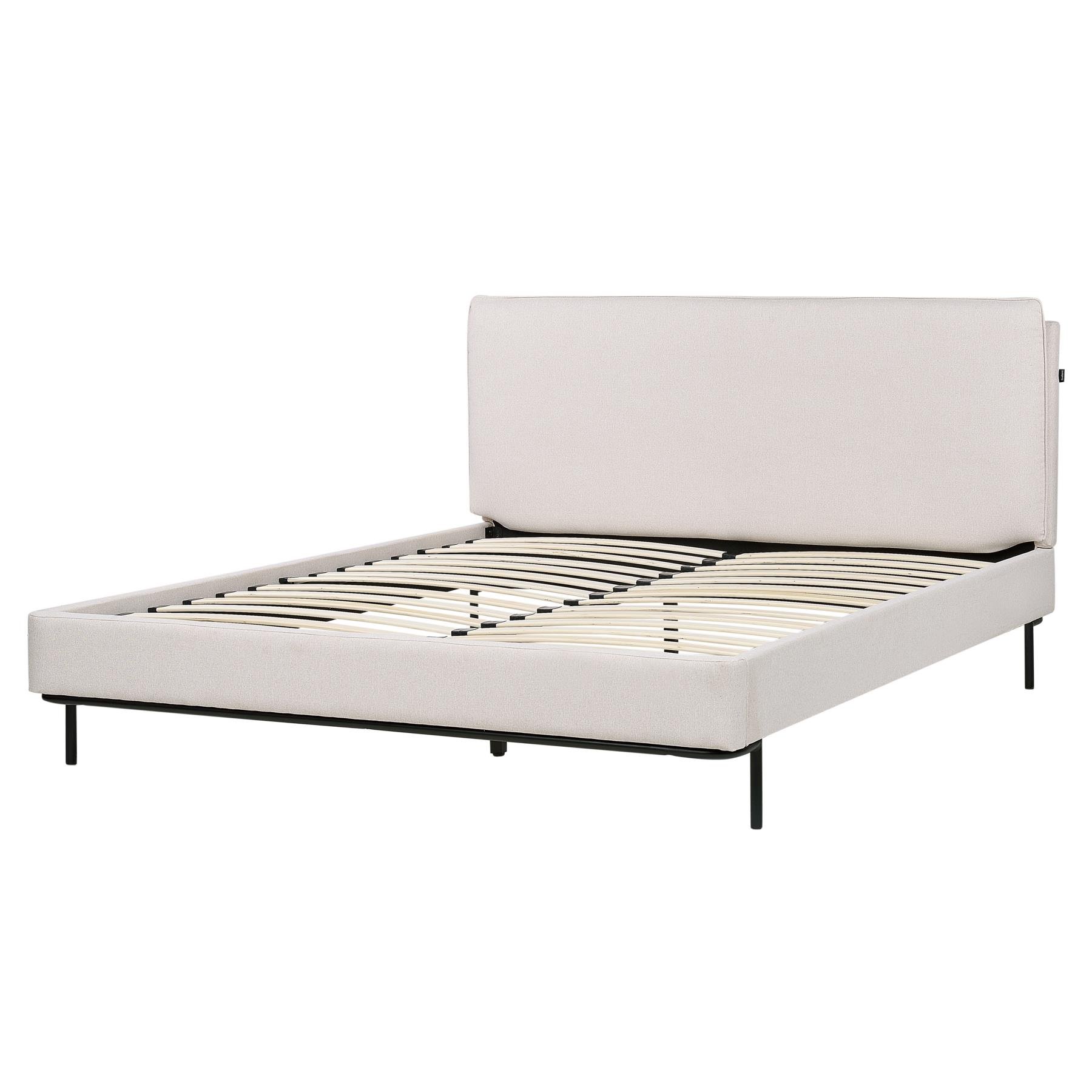 Beliani - CORIO - Tweepersoonsbed - Crème - 160 x 200 cm - Polyester