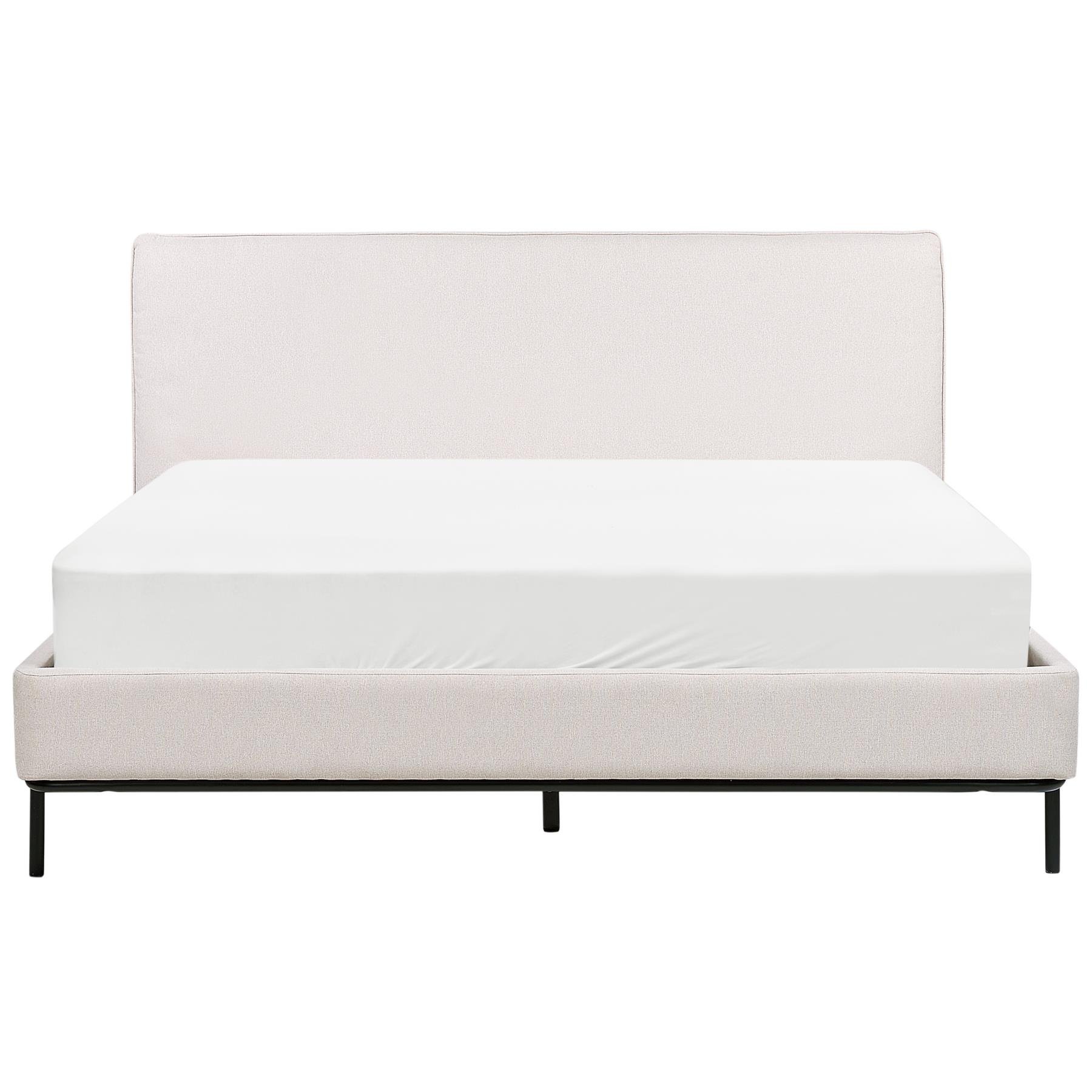 Beliani - CORIO - Tweepersoonsbed - Crème - 160 x 200 cm - Polyester
