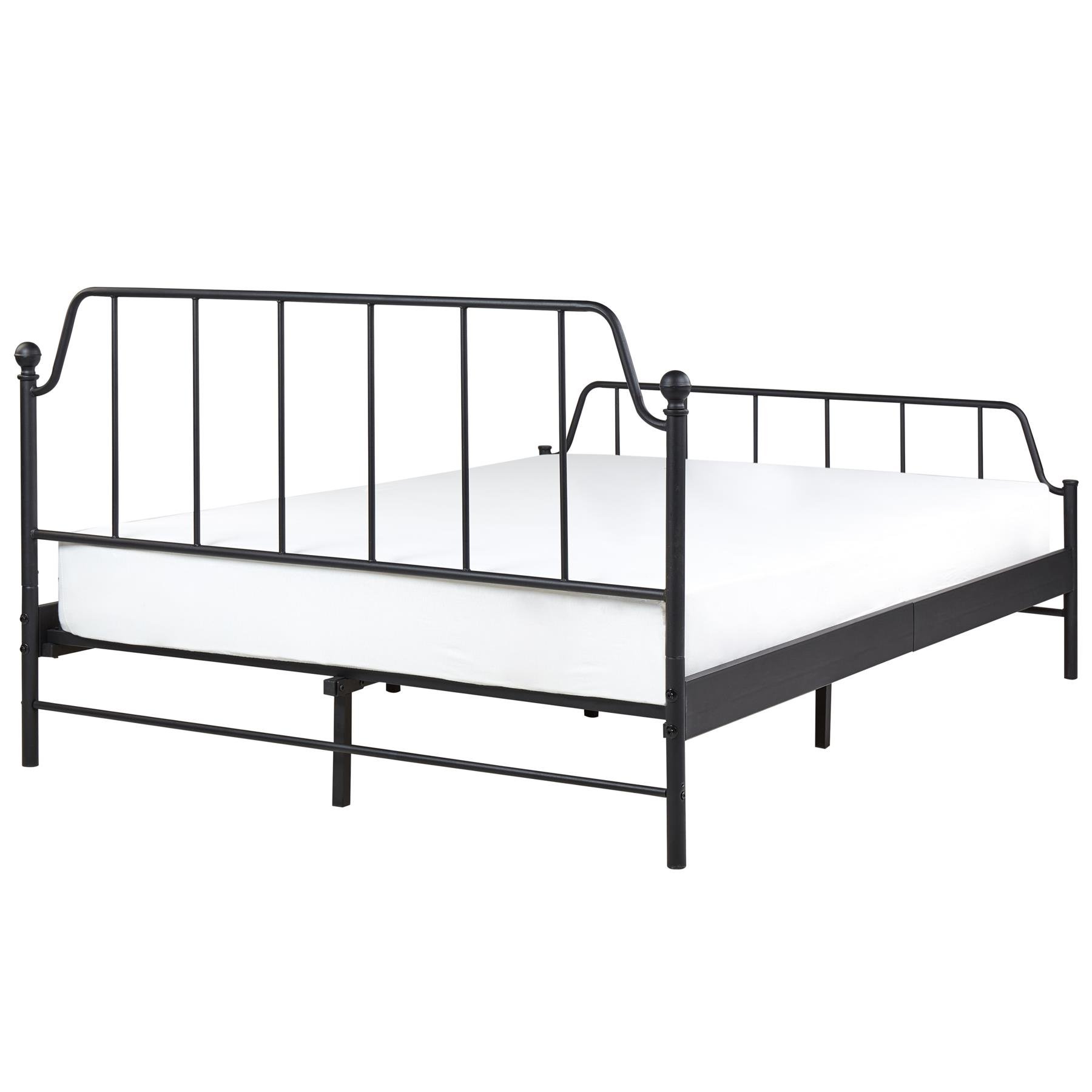 Beliani - MAURESSAC - Tweepersoonsbed - Zwart - 140 x 200 cm - Metaal