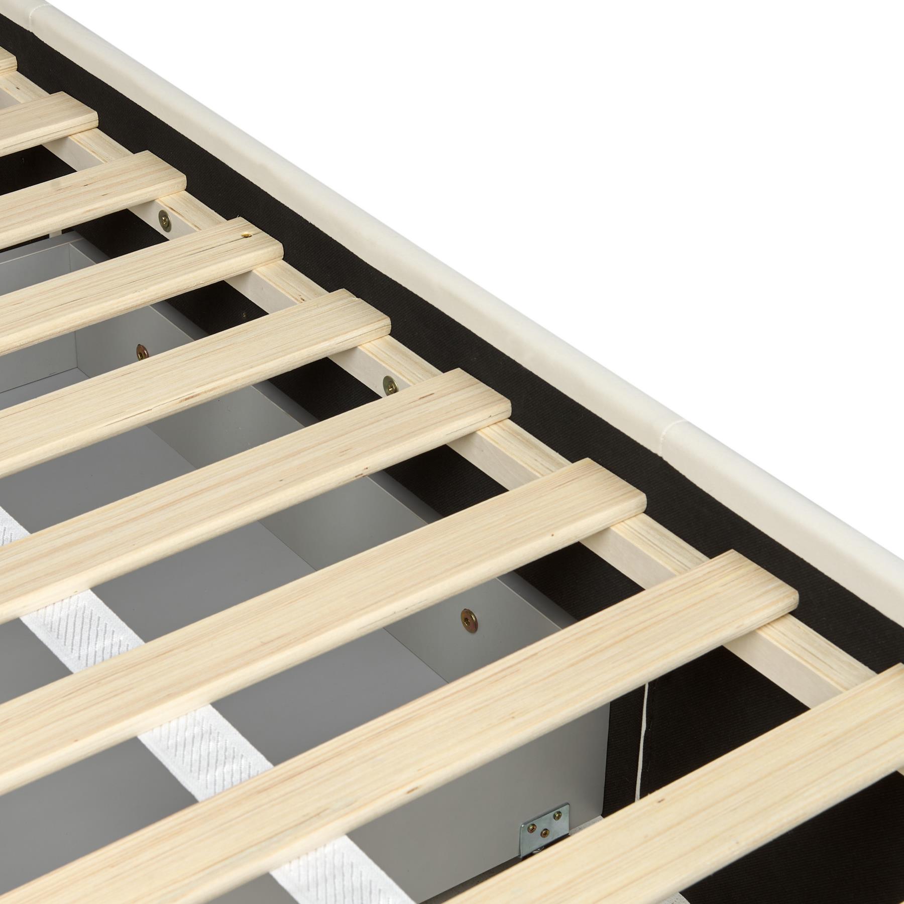 Beliani-LIEVIN-Bed met opbergruimte-Crème-180 x 200 cm-Fluweel
