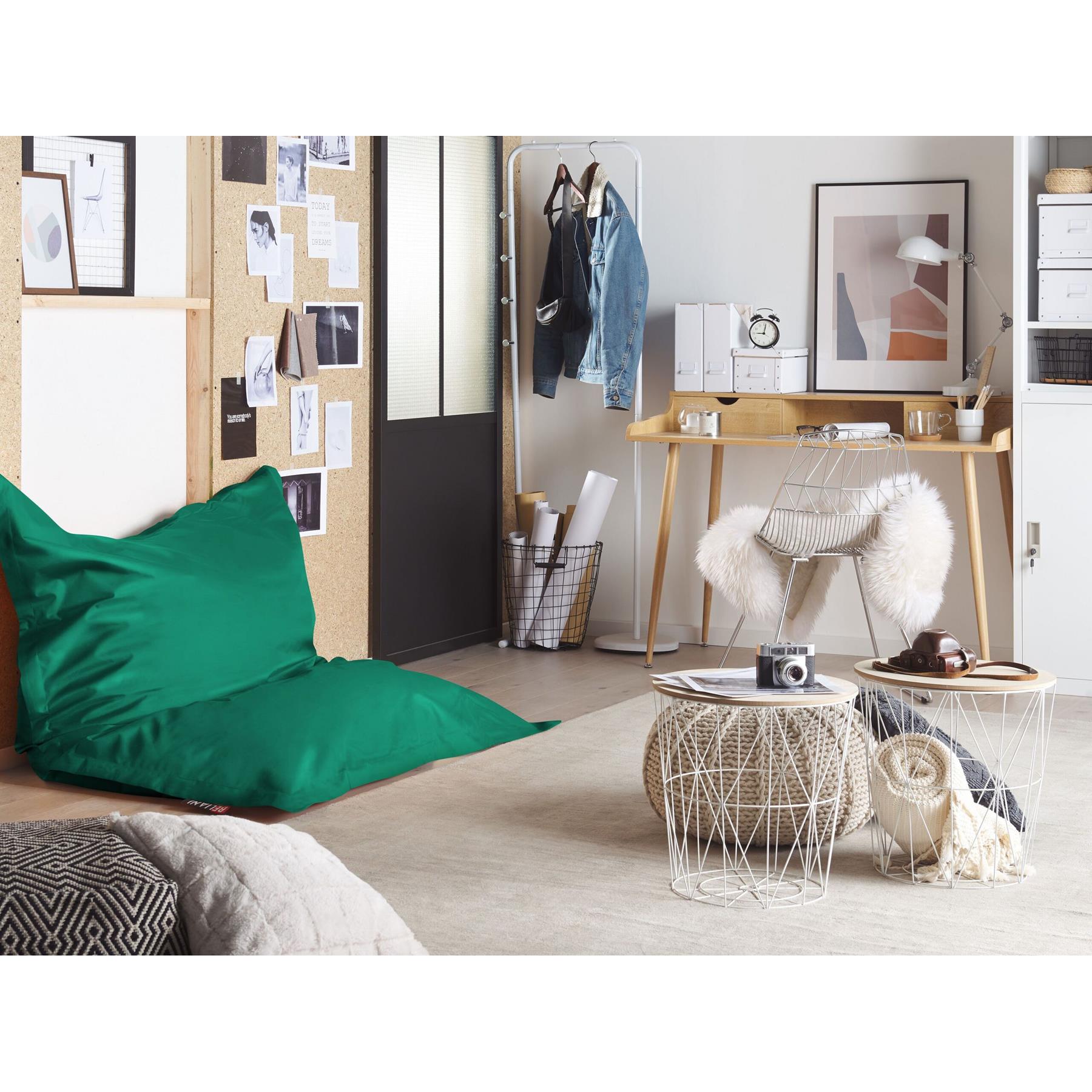 Beliani - FUZZY - Zitzak hoes - Smaragdgroen - 140 x 180 cm - Nylon