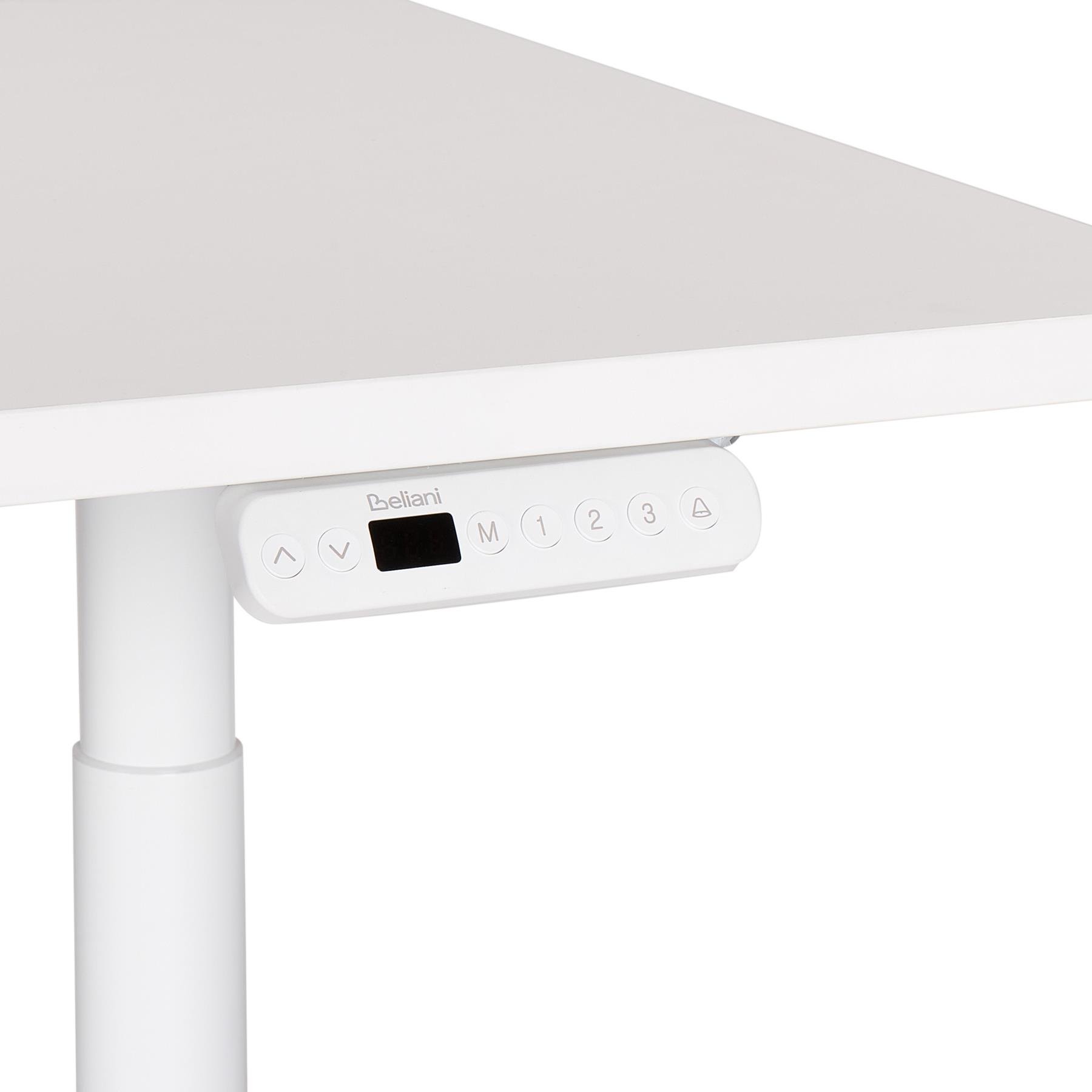 Beliani-DESTINAS-Elektrisch Verstelbaar bureau-Wit-120 cm-Spaanplaat