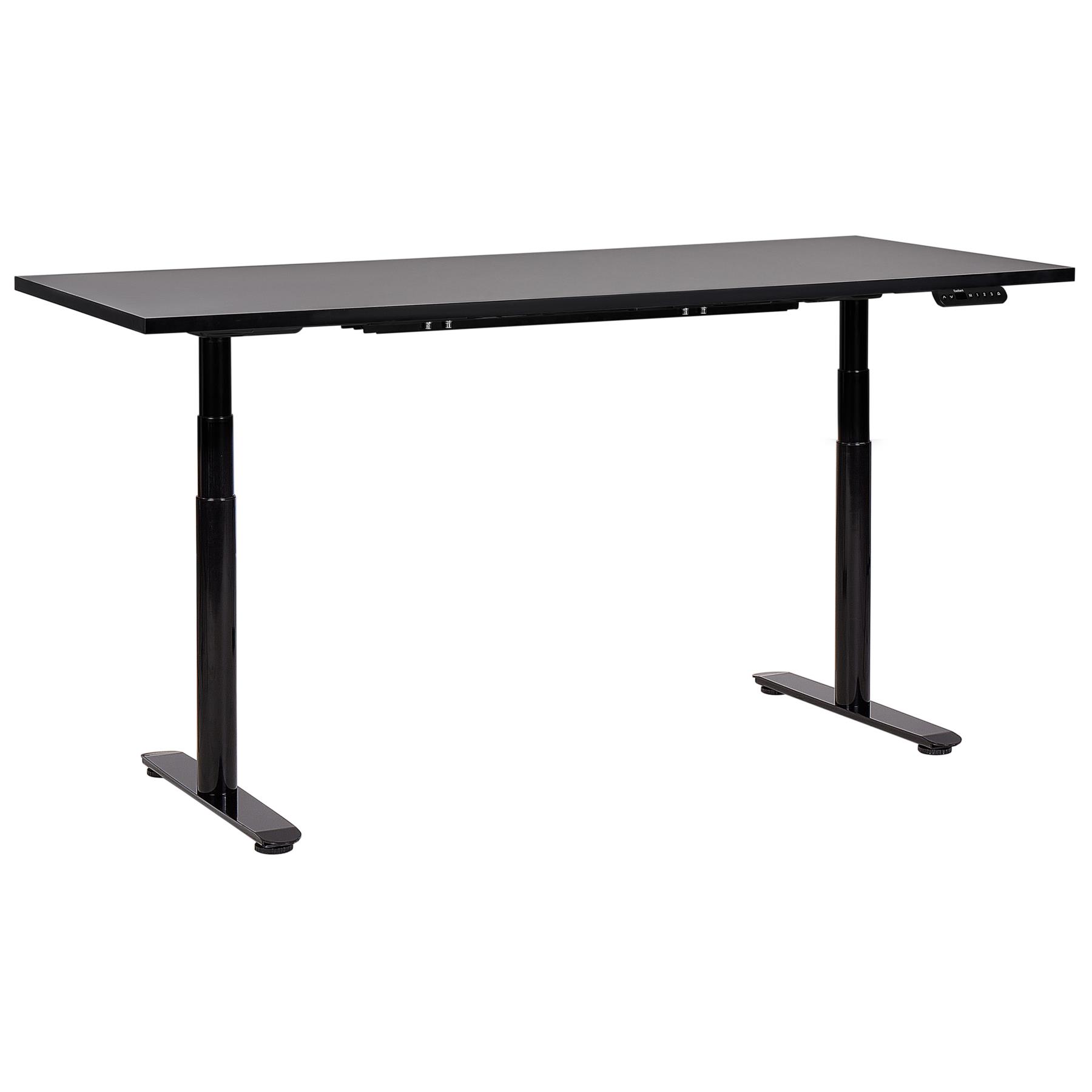 Beliani-DESTINAS-Elektrisch Verstelbaar bureau-Zwart-180 cm-MDF