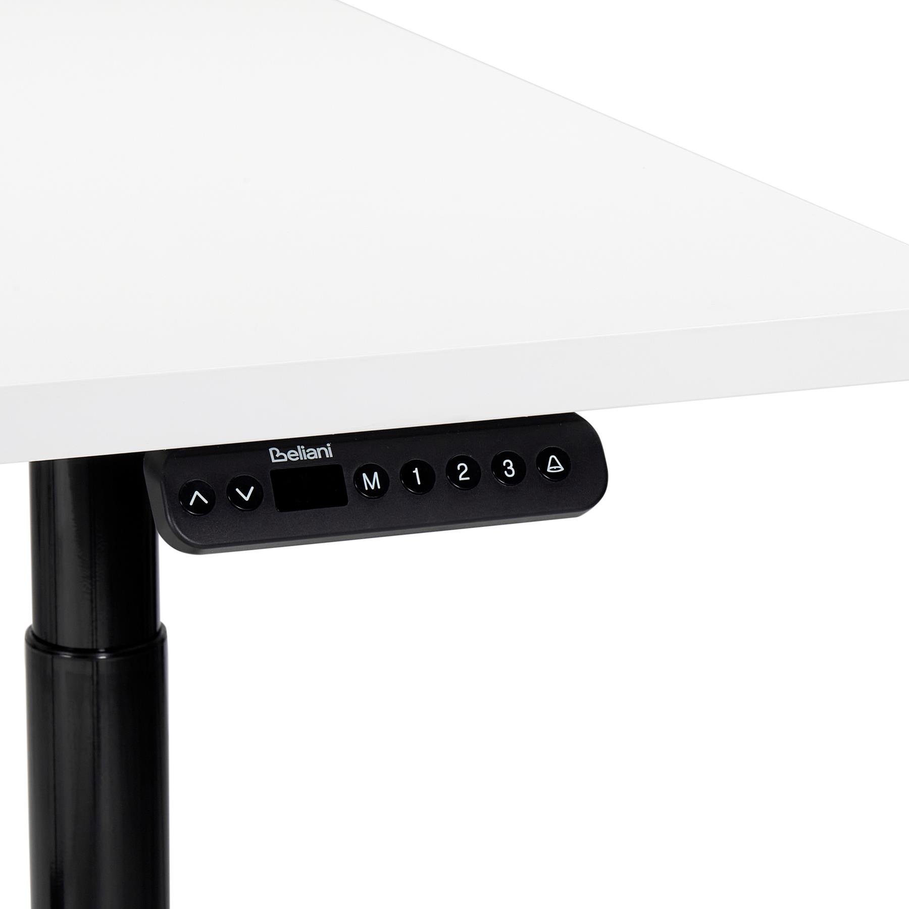 Beliani-DESTINAS-Elektrisch bureau-Wit|Zwart-120 cm-Spaanplaat