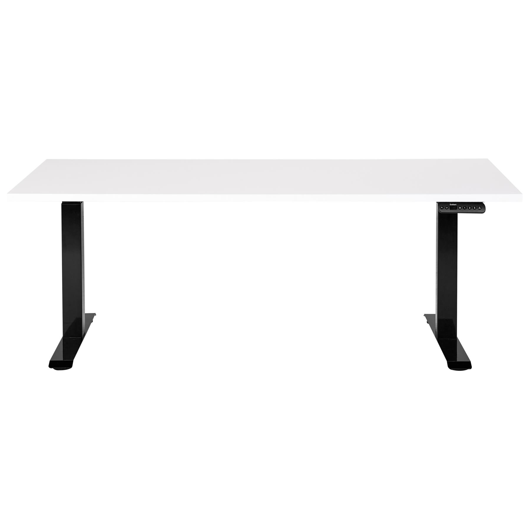 Beliani-DESTINES-Elektrisch Verstelbaar bureau-Wit|Zwart- 160 cm-MDF