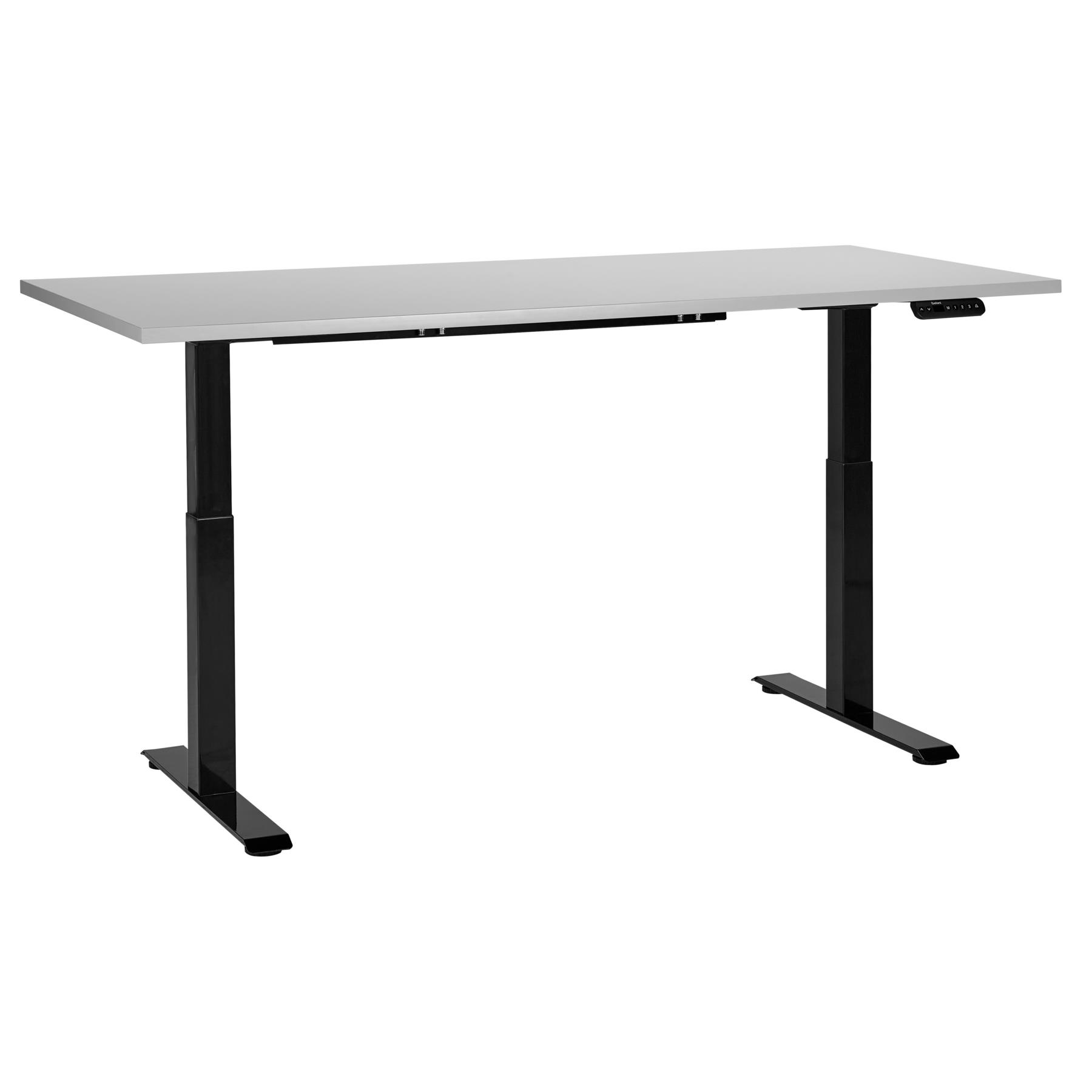 Beliani-DESTINES-Elektrisch Verstelbaar bureau-Grijs|Zwart- 180 cm-MDF