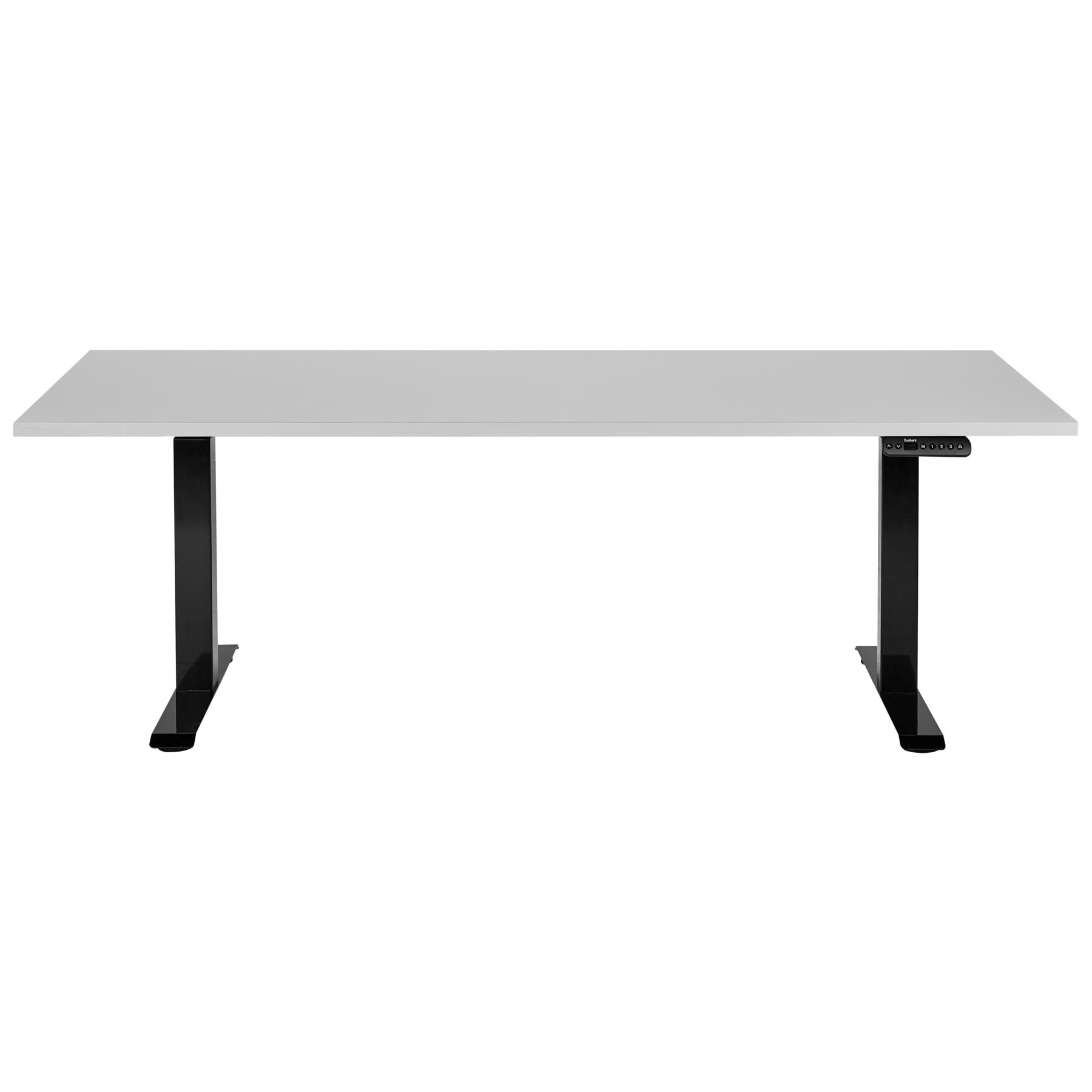 Beliani-DESTINES-Elektrisch Verstelbaar bureau-Grijs|Zwart- 180 cm-MDF