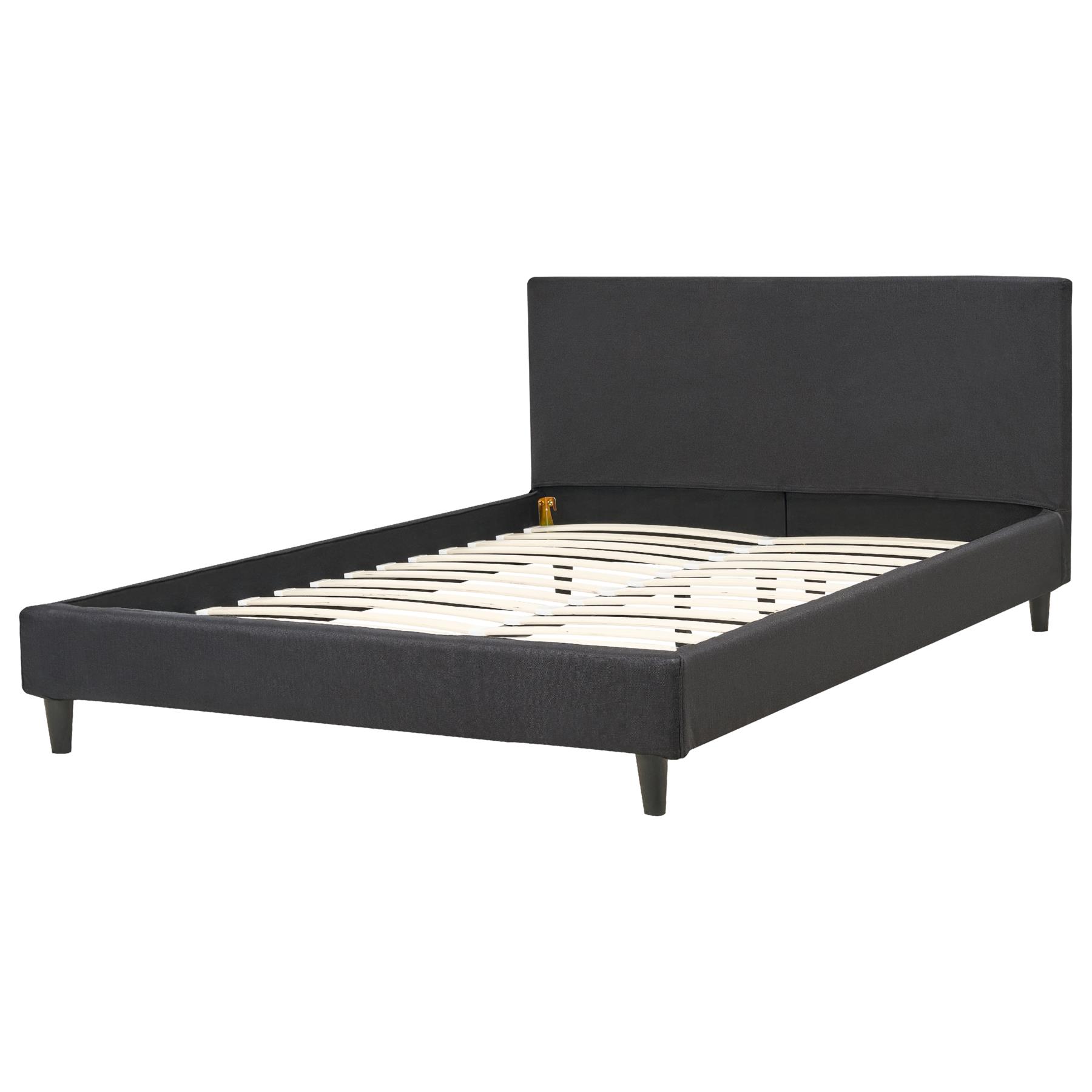 Beliani - FITOU - Bekleding bed - Zwart - 140 x 200 cm - Polyester