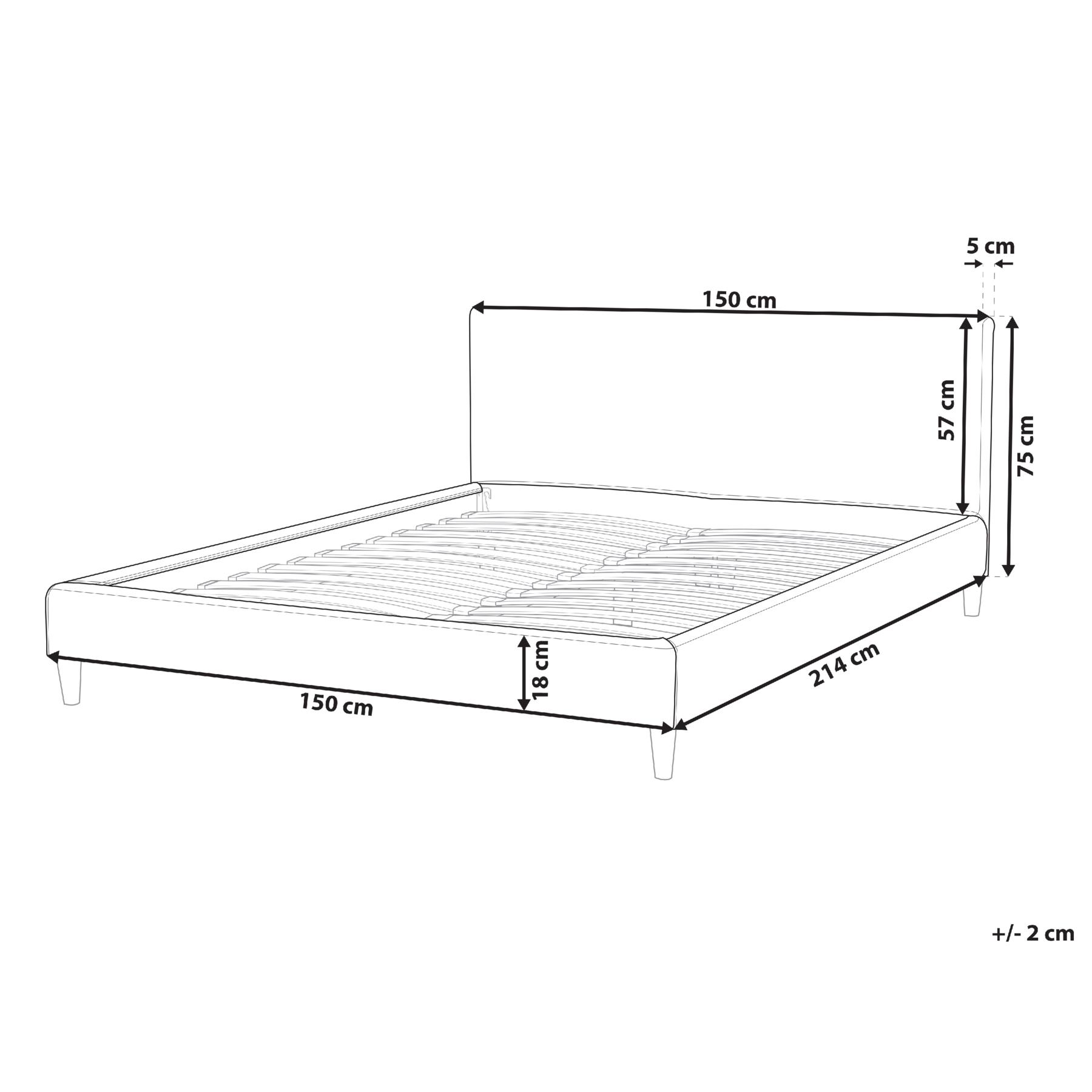 Beliani - FITOU - Bekleding bed - Zwart - 140 x 200 cm - Polyester