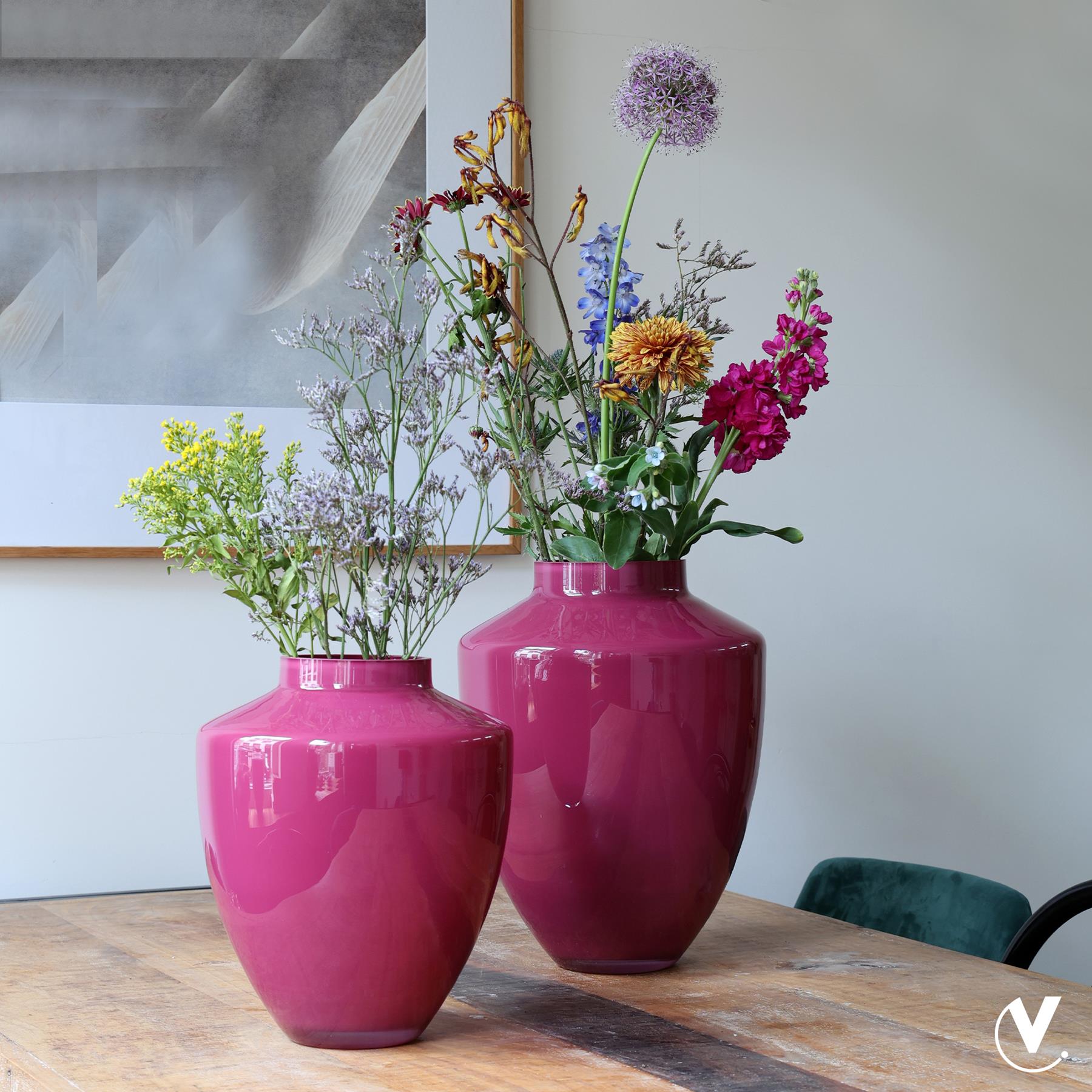 Vase The World Tugela M mauve Ø28 x H36 cm