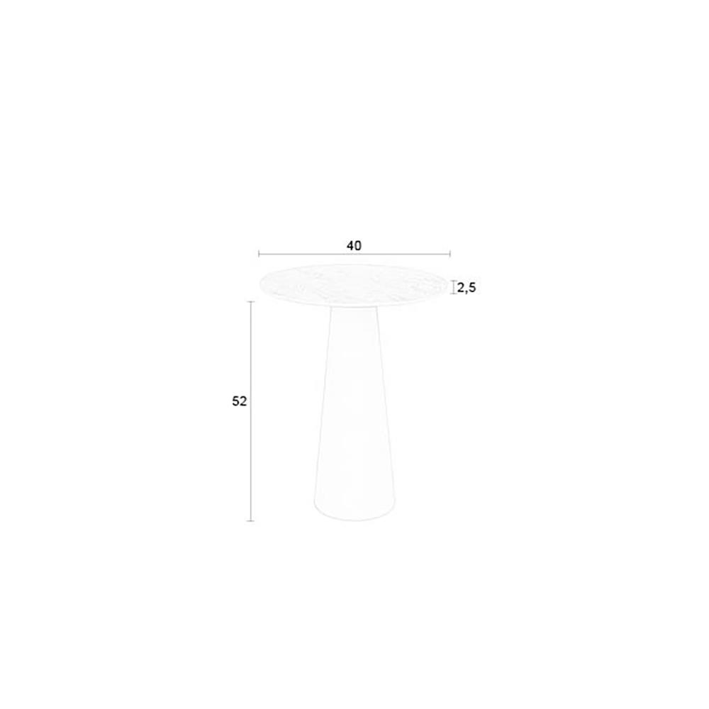 by fonQ Bliss Bijzettafel Beige - H 52 cm