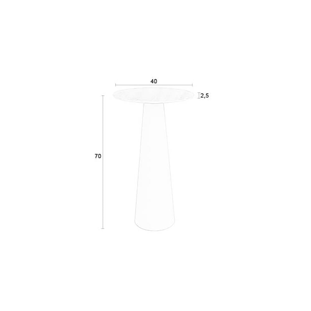 by fonQ Bliss Bijzettafel Beige - H 70 cm 