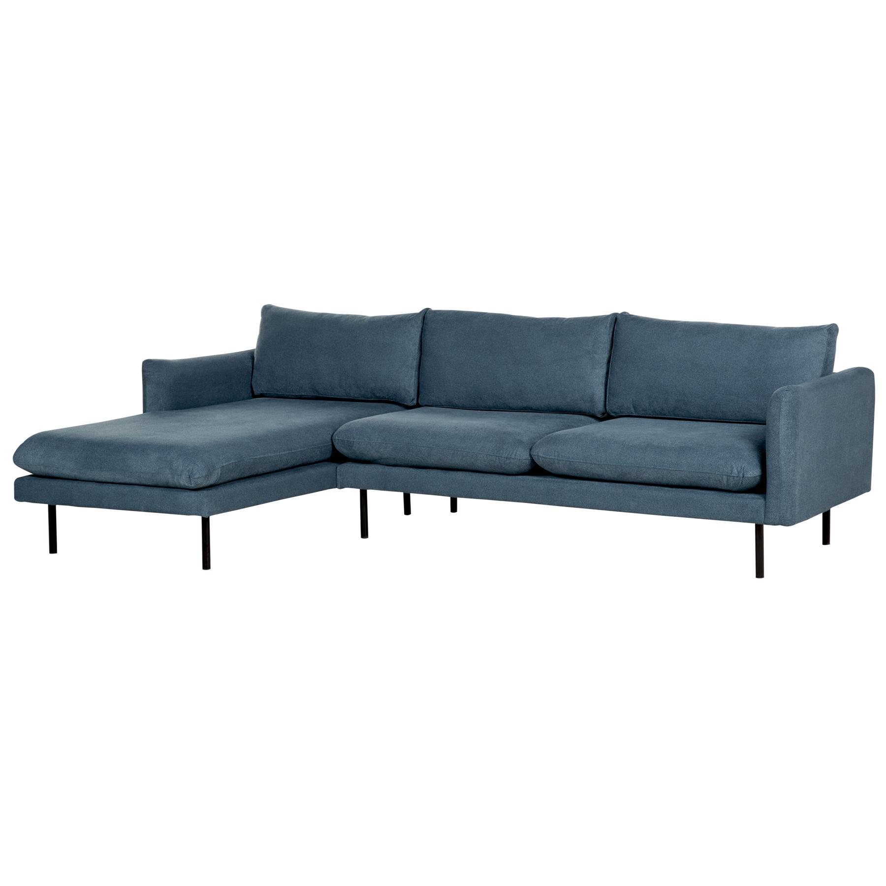 Beliani - VINTERBRO - Hoekbank - Blauw - Rechtszijdig - Polyester