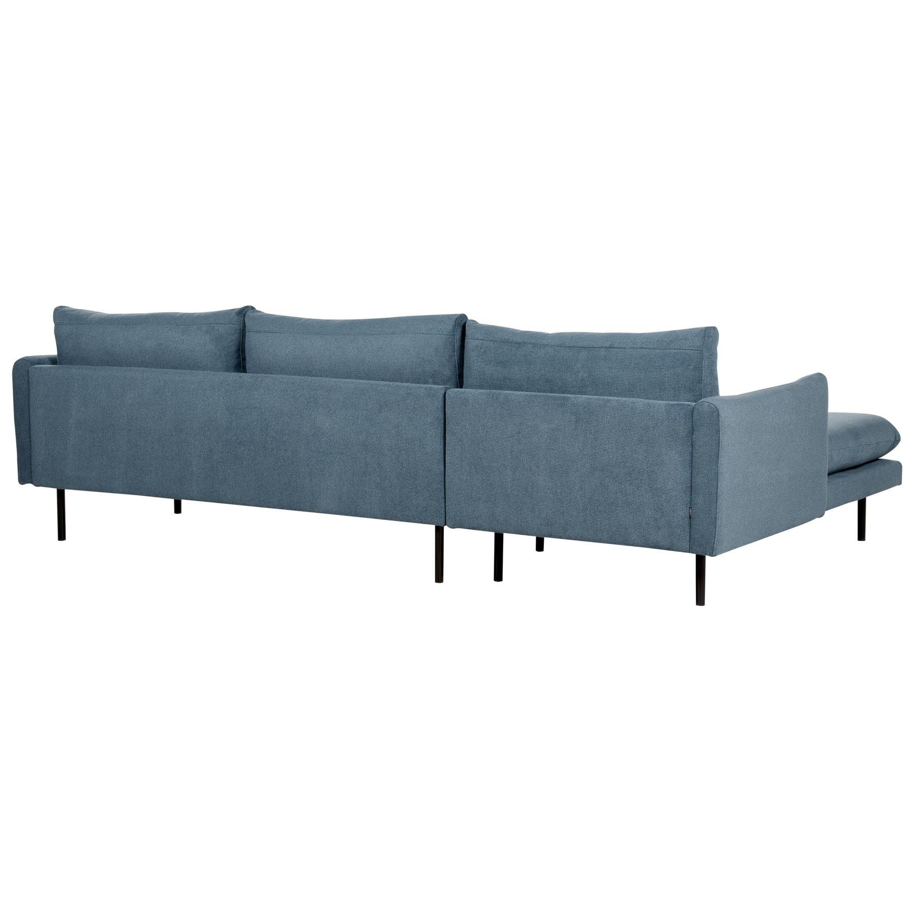 Beliani - VINTERBRO - Hoekbank - Blauw - Rechtszijdig - Polyester