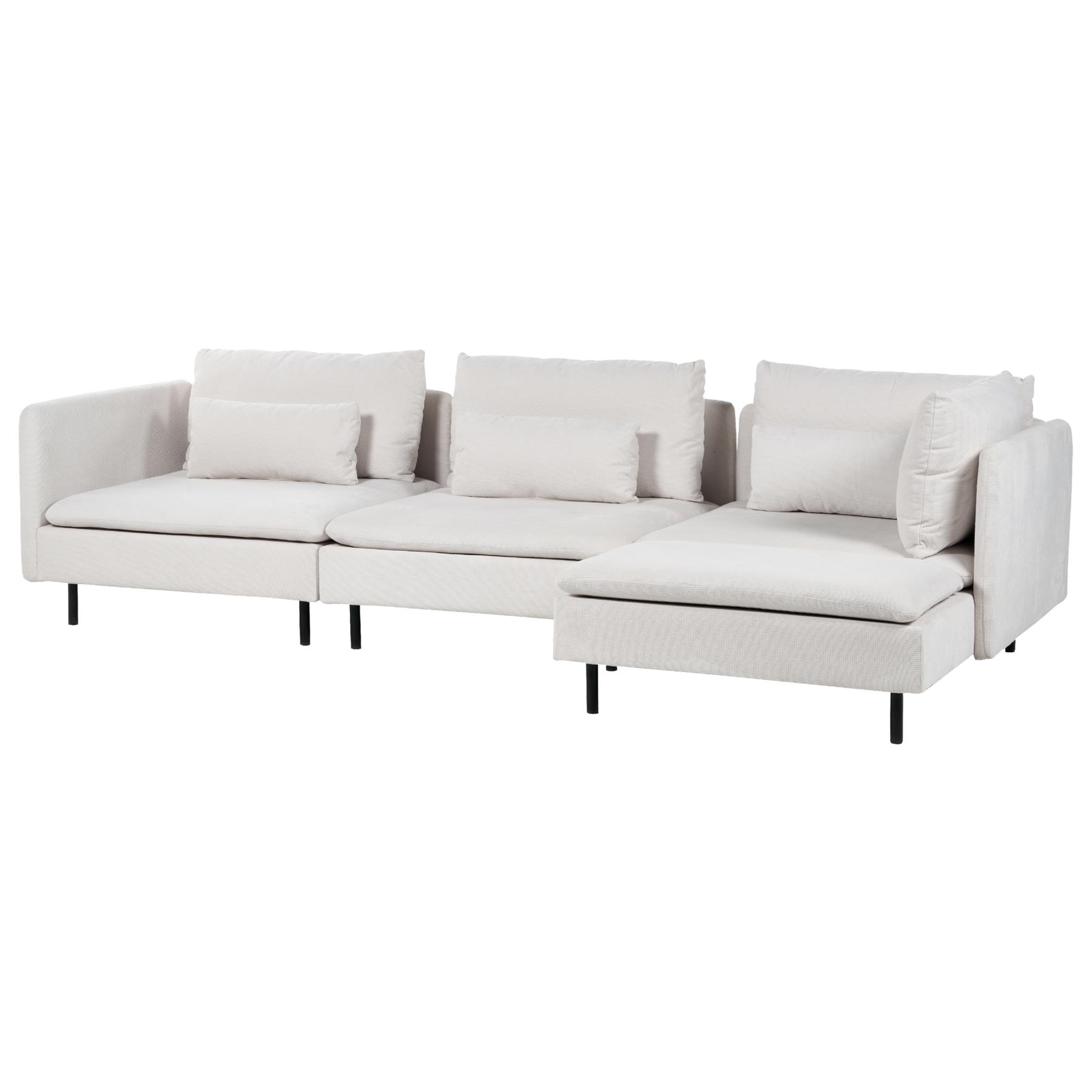 Beliani - EGERIS - Hoekbank modulair - Beige - Linkszijdig - Corduroy