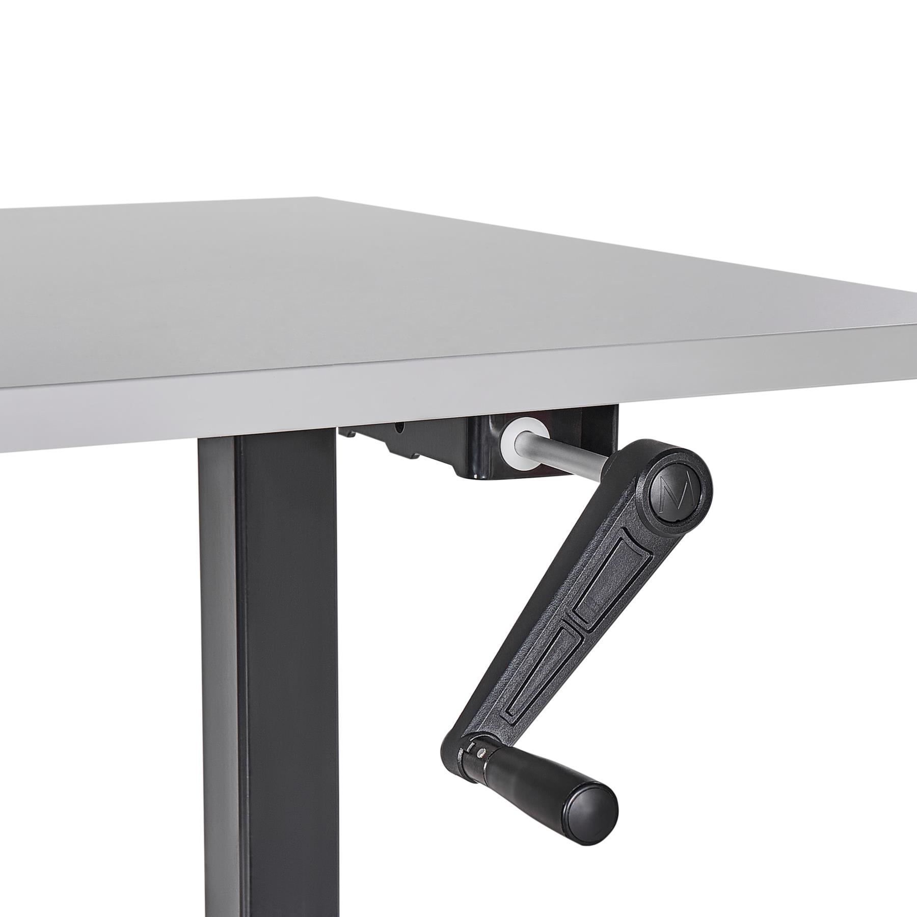 Beliani - DESTINES - Verstelbaar bureau - Lichtgrijs - Spaanplaat