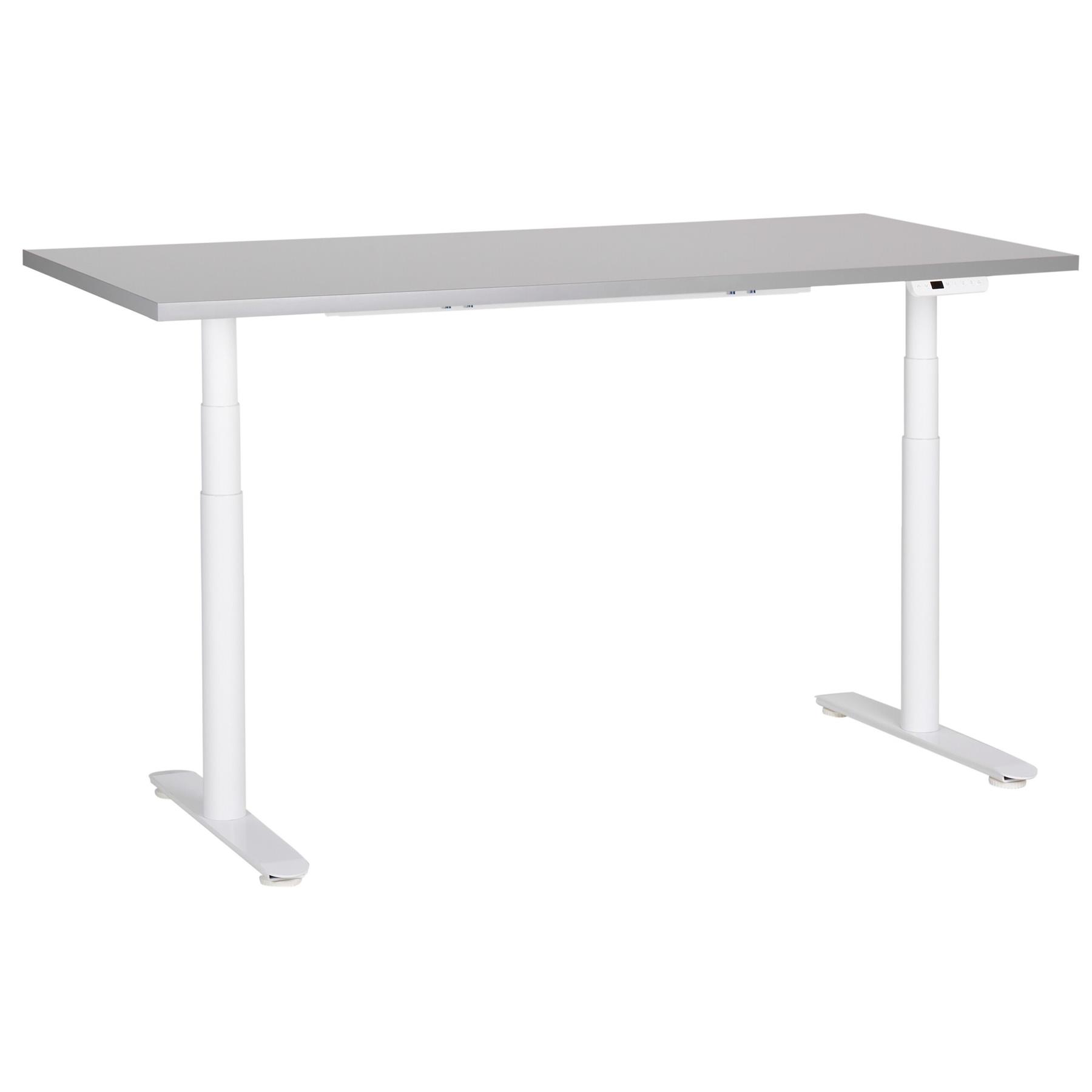 Beliani-DESTINAS-Elektrisch Verstelbaar bureau-Lichtgrijs-160 cm-MDF