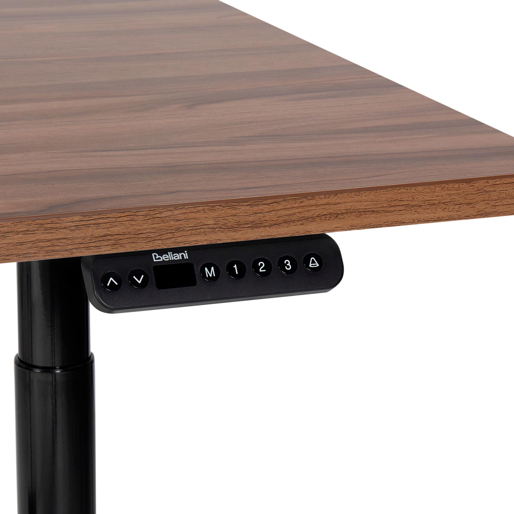 Beliani-DESTINAS-Elektrisch bureau-Donkerhout|Zwart-160 cm-MDF