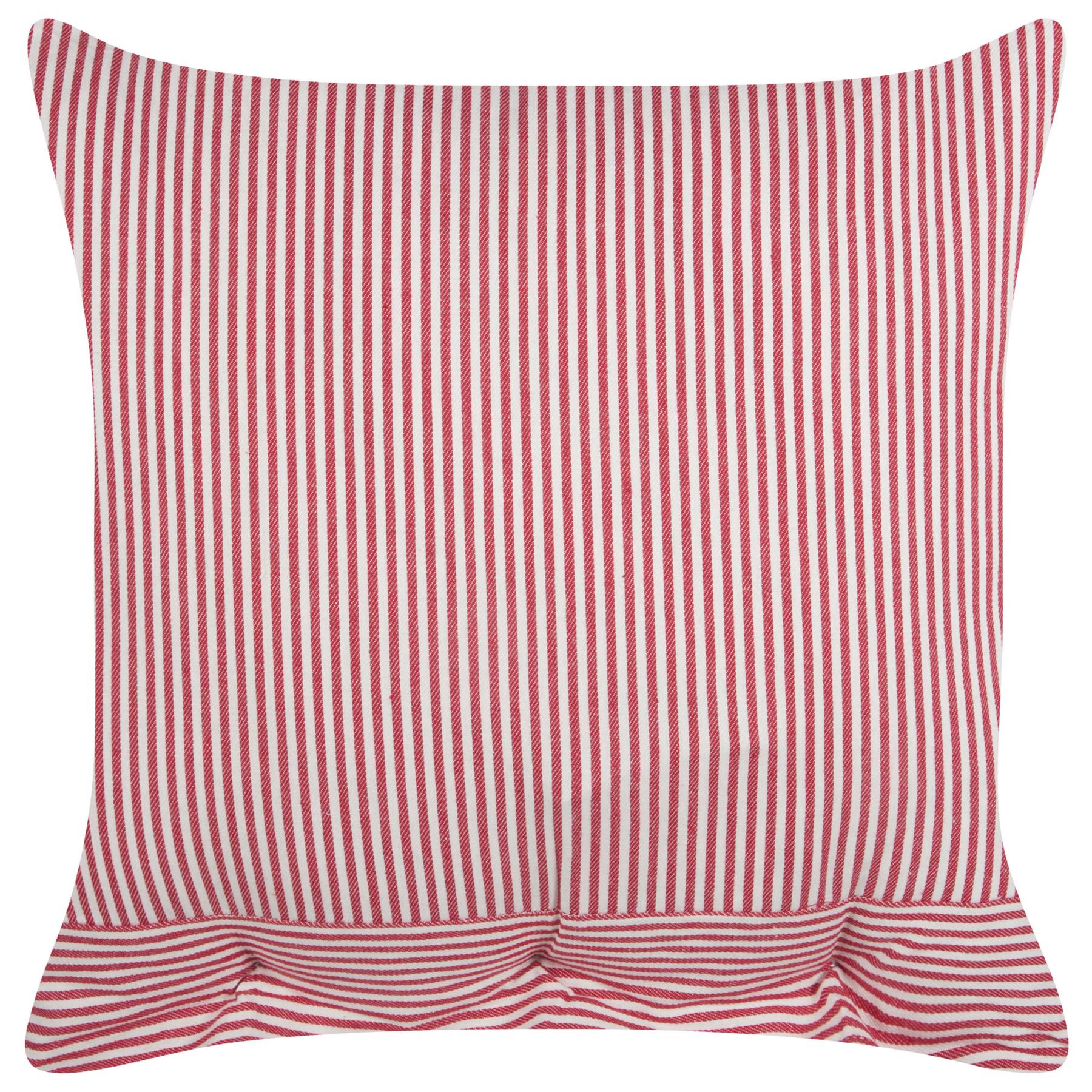 Beliani - AALITA - Sierkussen - Rood|Wit - 45 x 45 cm - Katoen