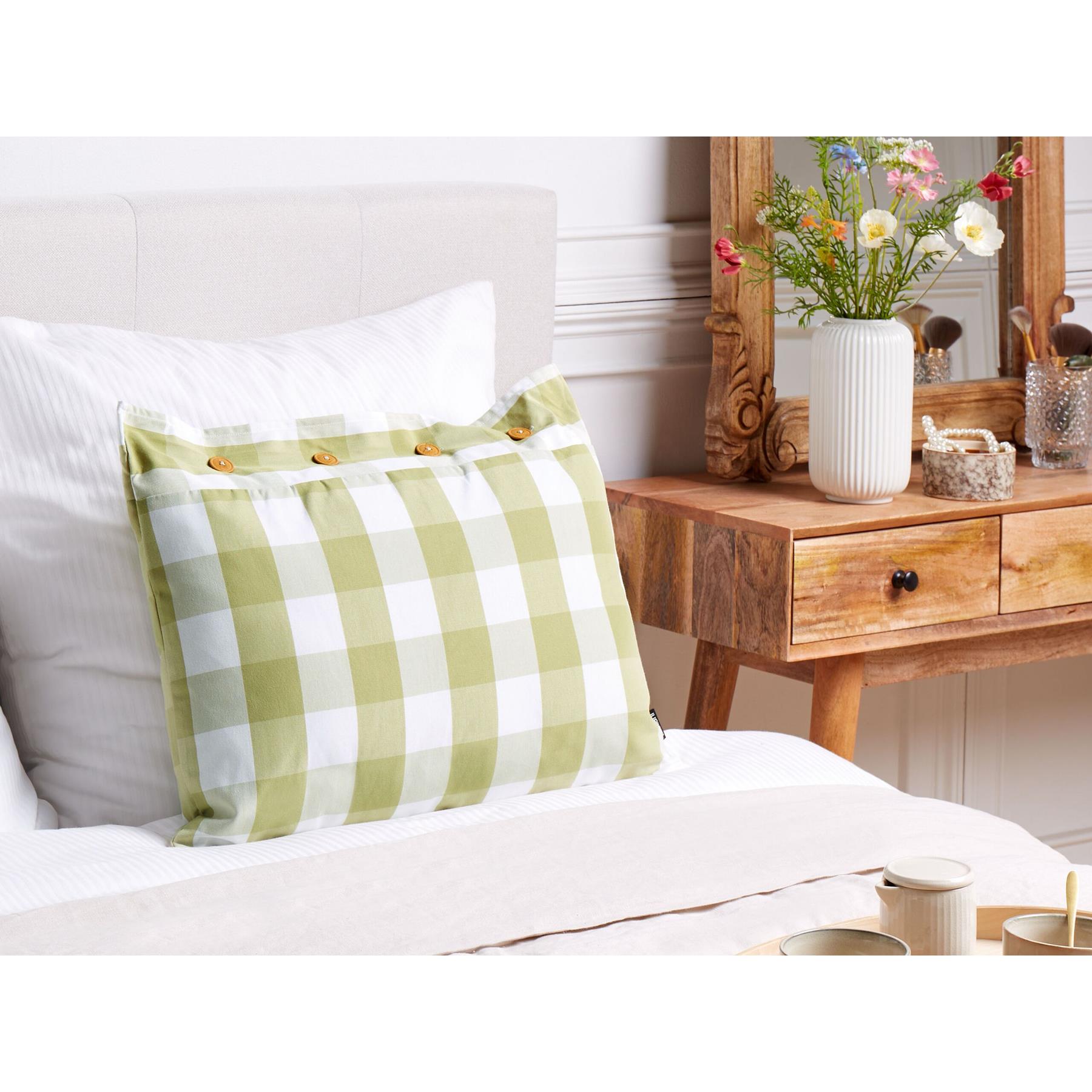 Beliani - TAMNINE - Sierkussen - Groen - 40 x 60 cm - Polyester