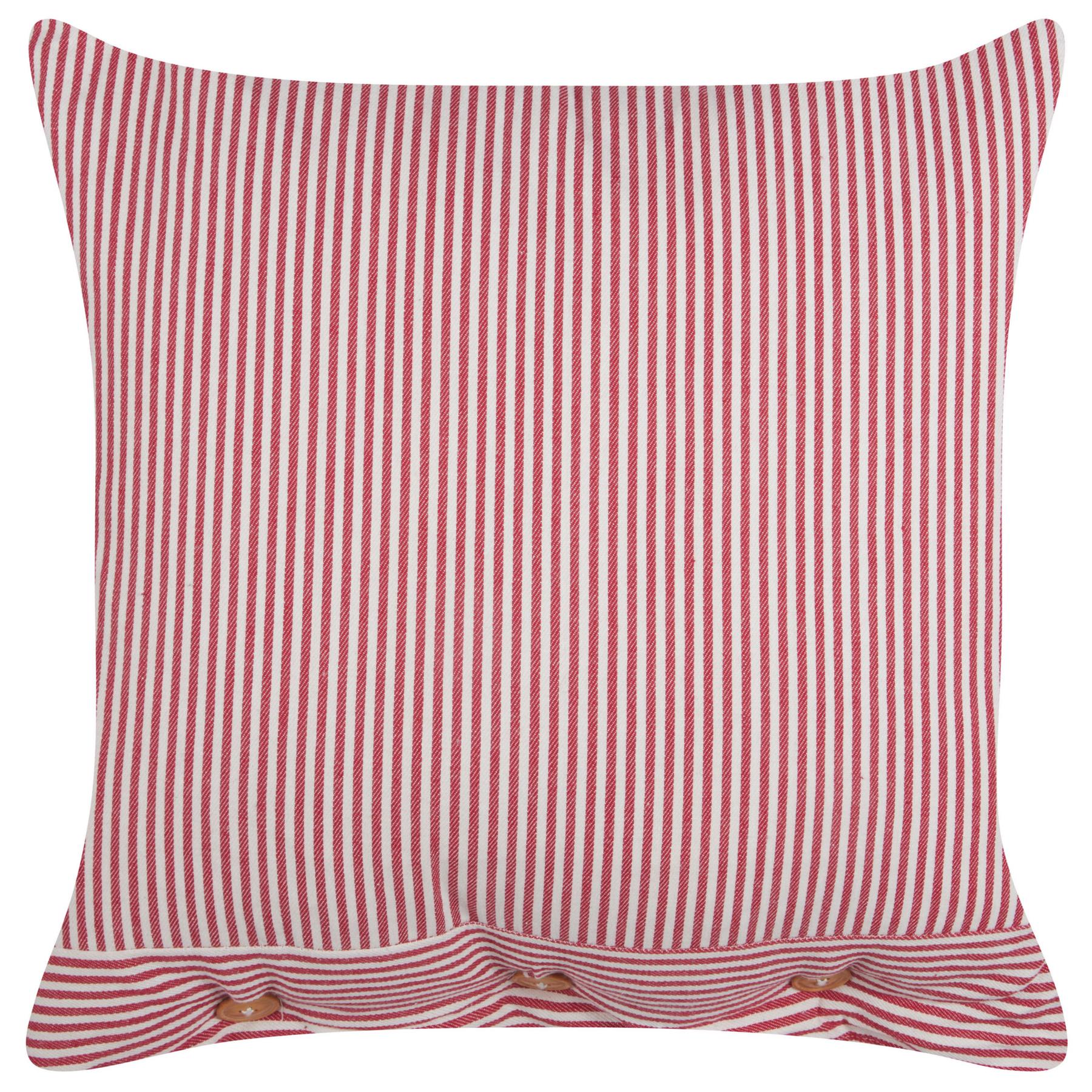 Beliani-AALITA-Sierkussen set van 2-Rood|Wit-45 x 45 cm-Katoen