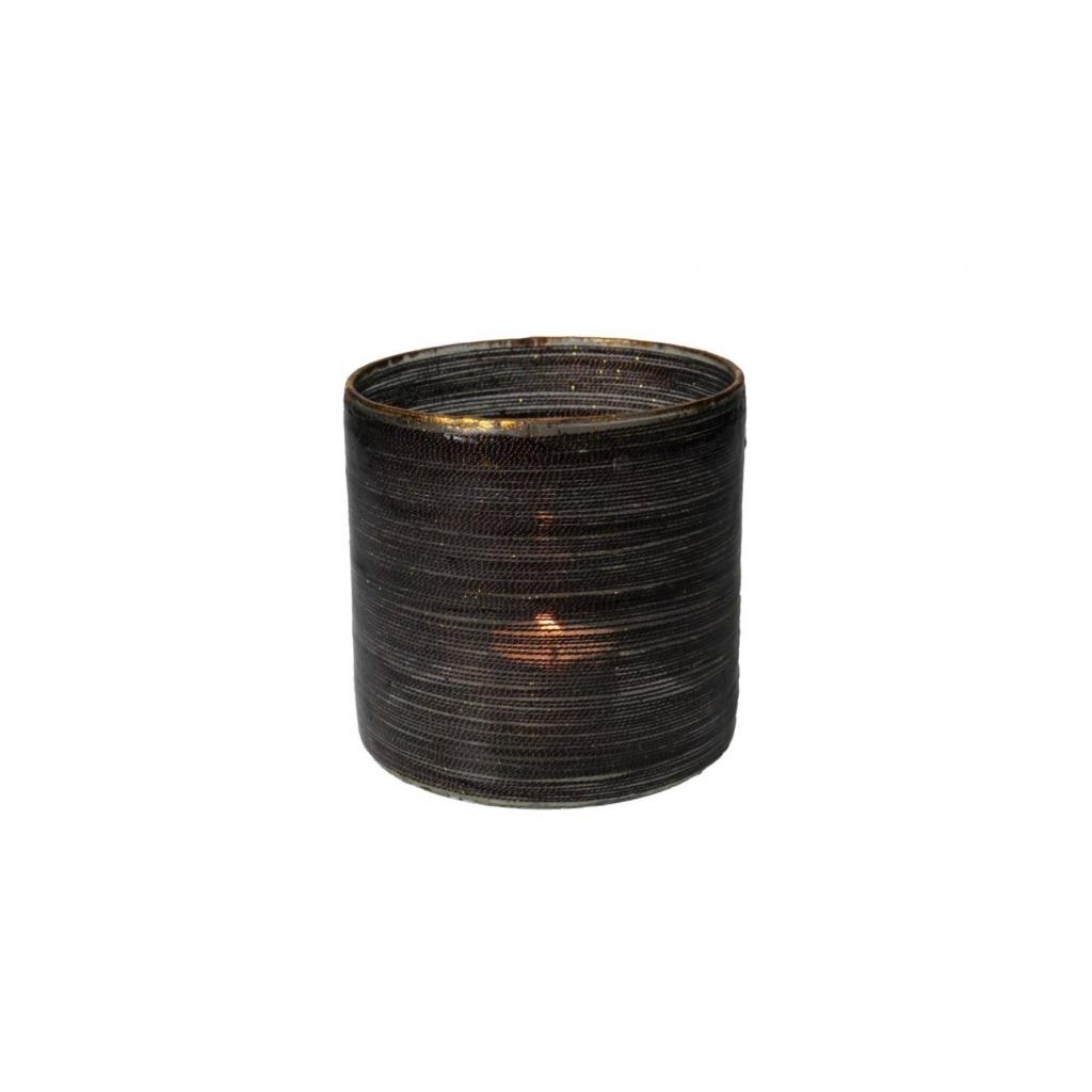 HD Collection Sfeerlicht Sienna - Bruin - Glas - 10x11x10cm (BxHxD)