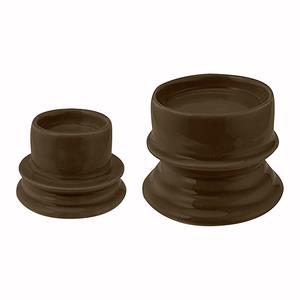 vtwonen Ceramic Waxinelichthouder - Set van 2 - Warm Brown
