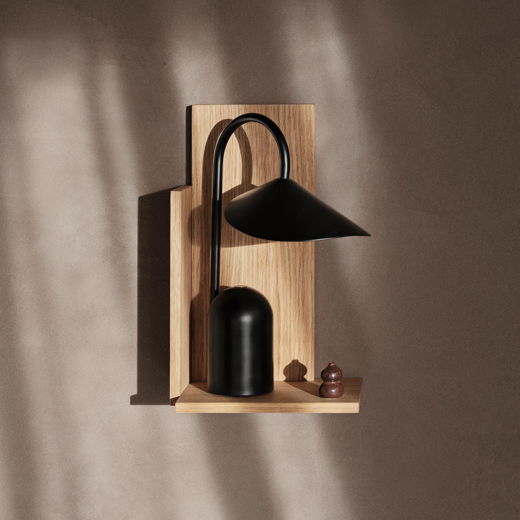 ferm LIVING Arum Oplaadbare Tafellamp - Zwart
