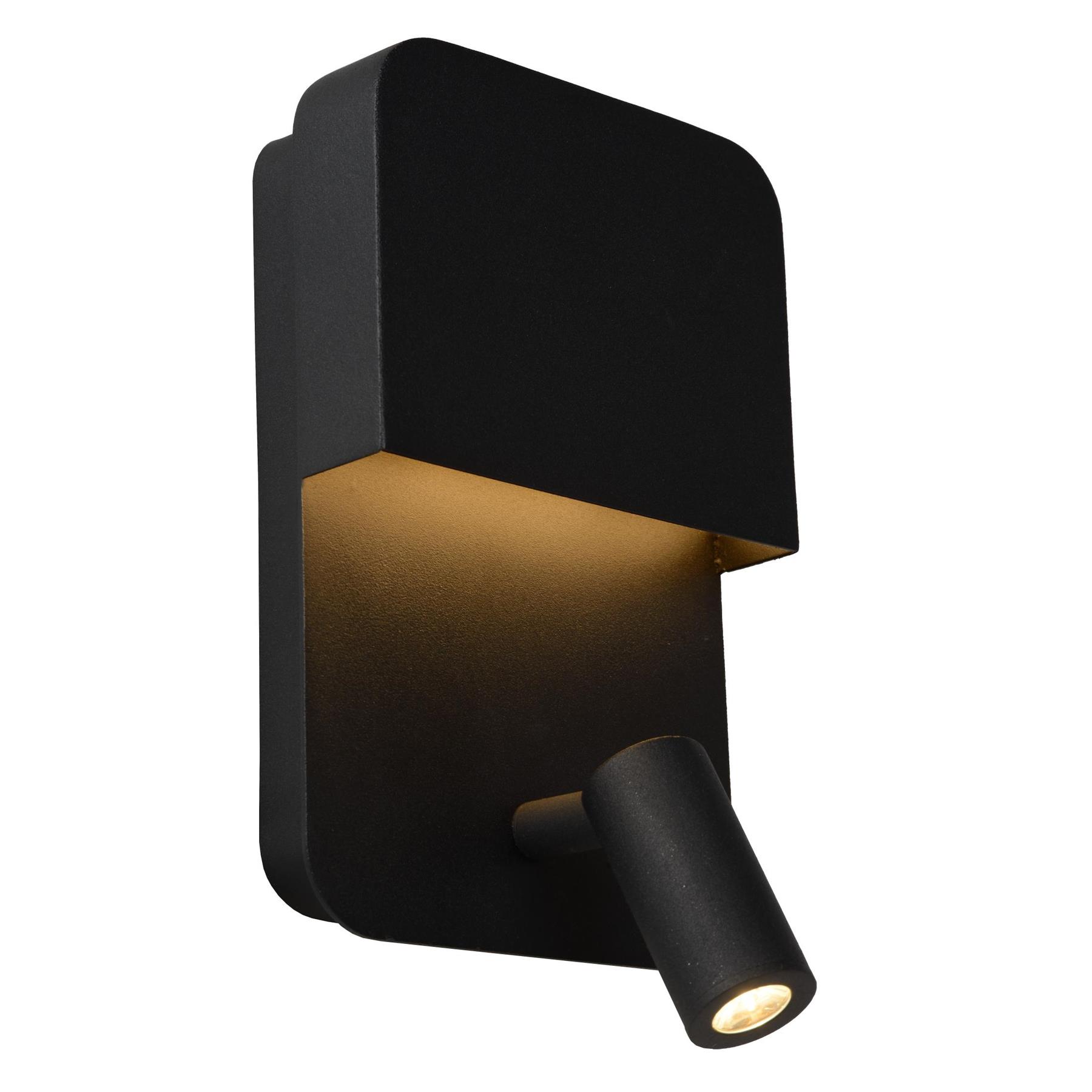 Lucide BOXER Bedlamp - Zwart