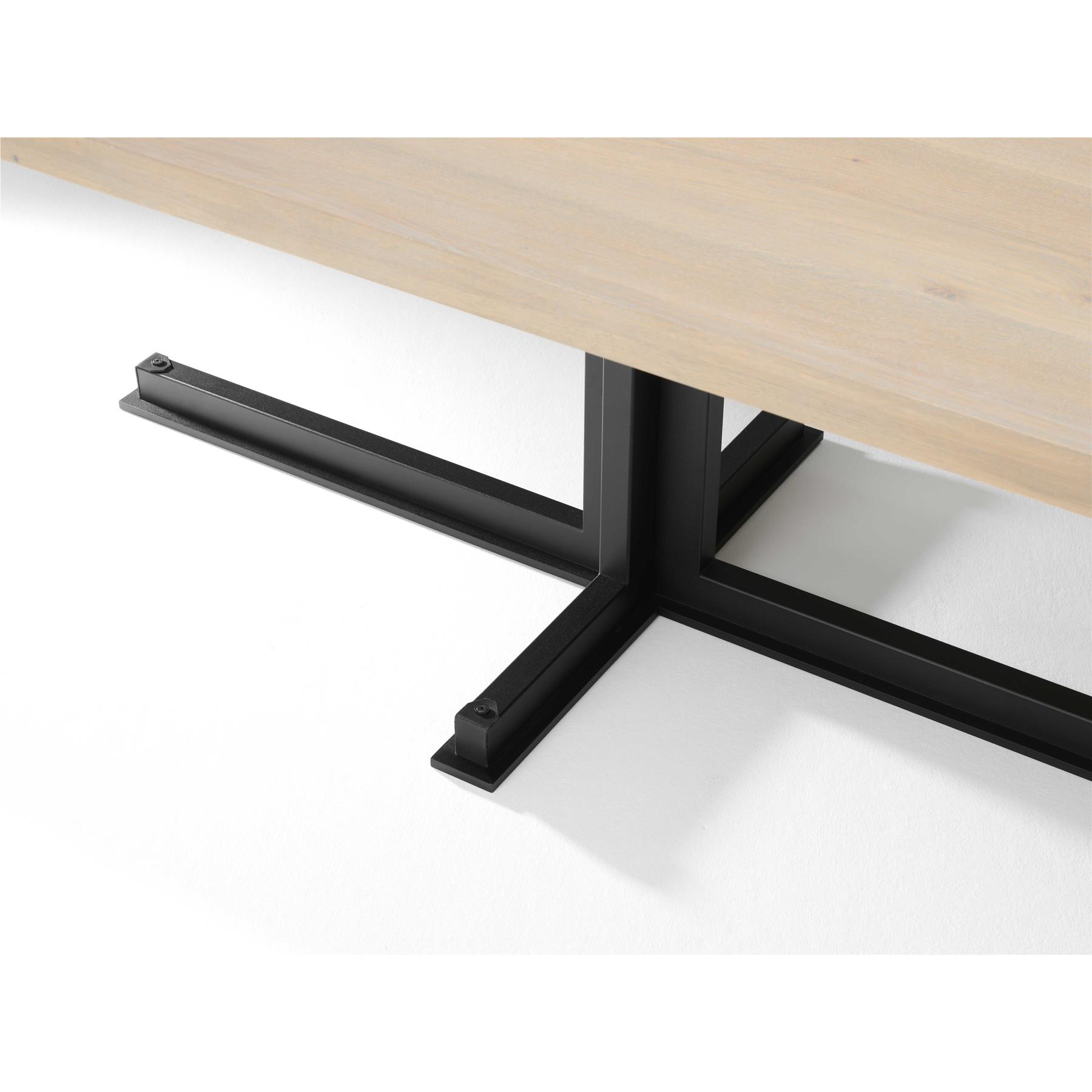 QLiv Cross tafel 240x100 White Wash Eiken
