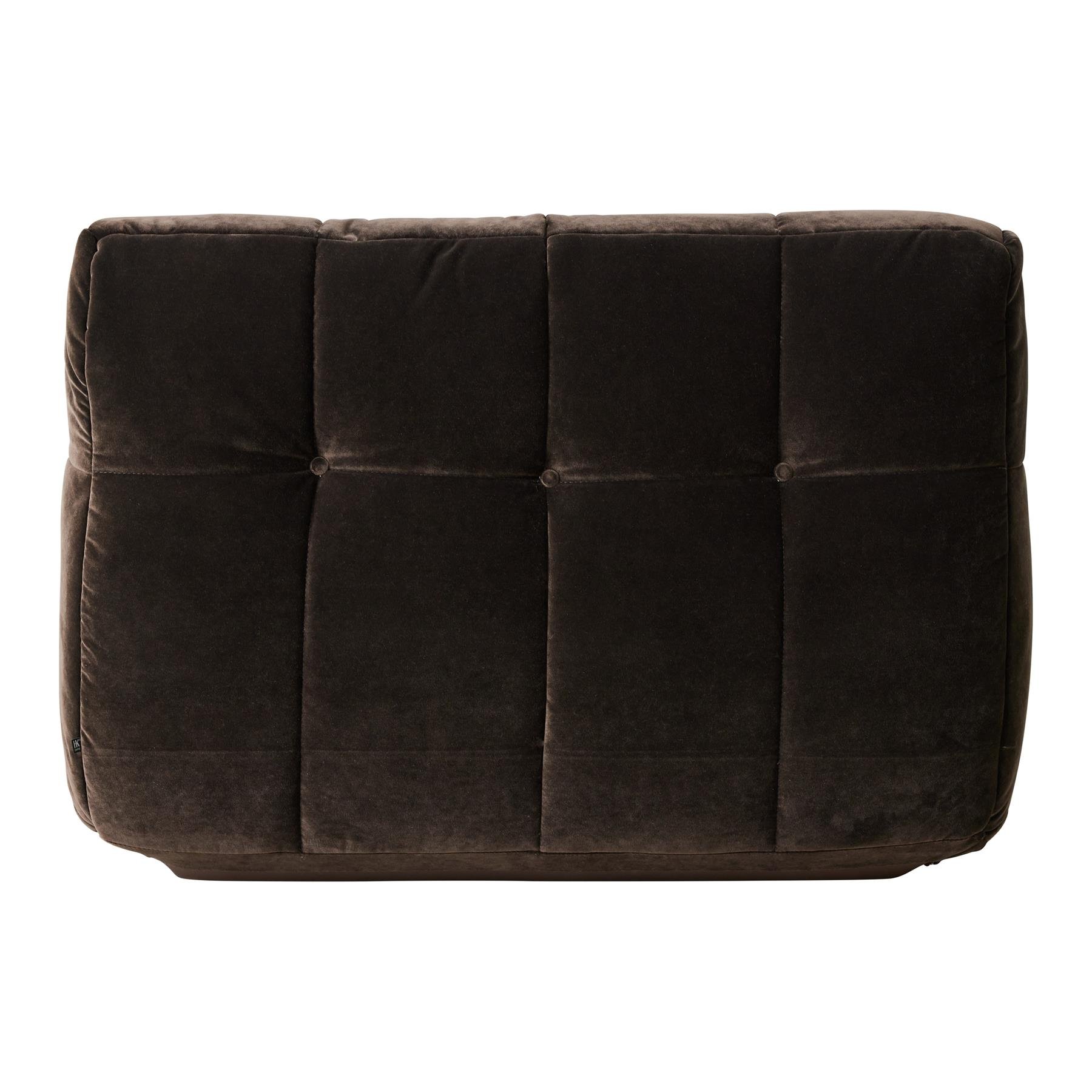 HKliving Lazy Lounge Fauteuil - Royal Velvet Espresso